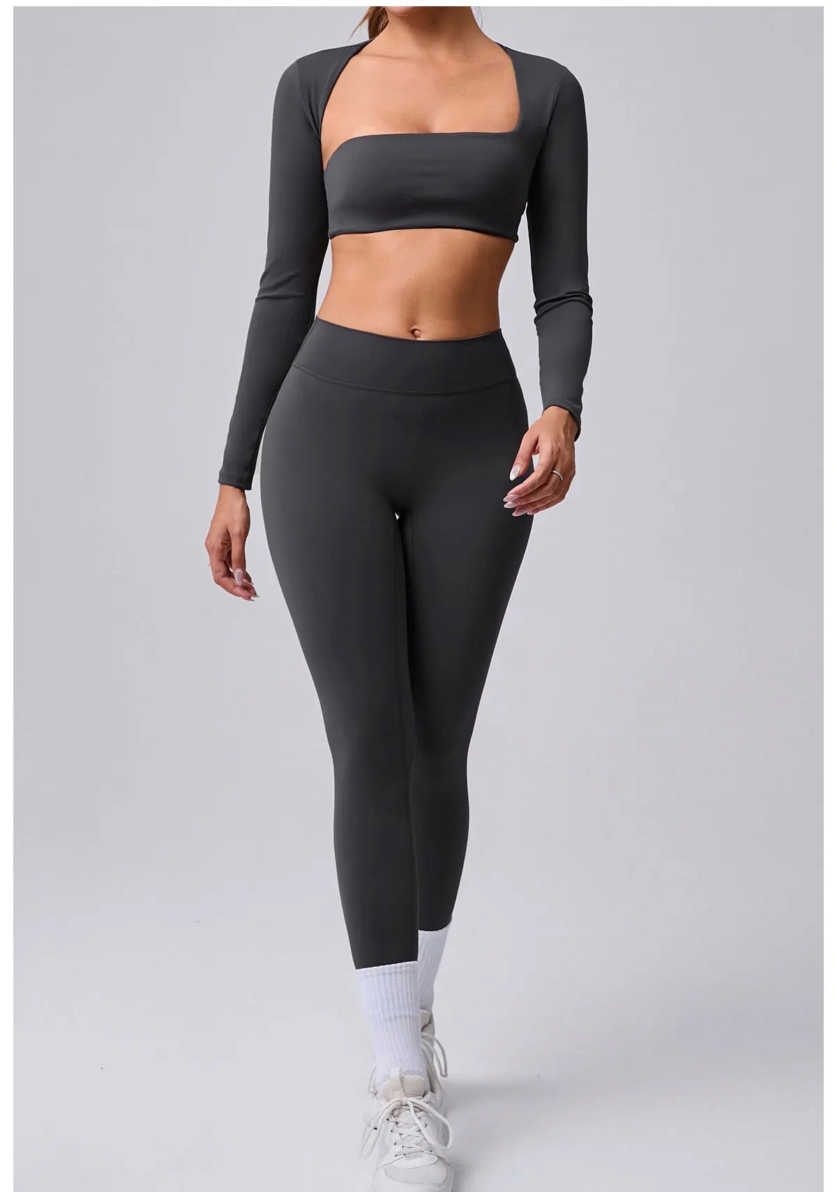 Women Yoga Shirts Crop Top Sexy Long Sleeves Shirts for Women Yoga Sports Running Fitness Gym Clothes Push Up Workout Tops