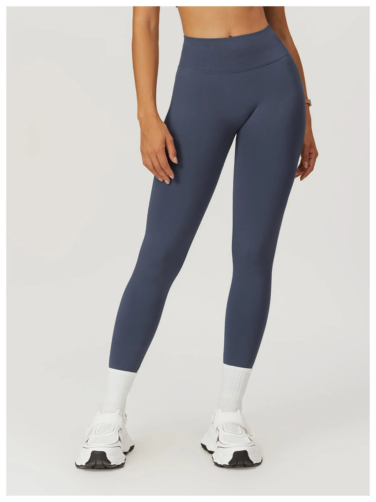 Seamless Fitness Leggings Women Sport High Waist Elastic Ribbed Yoga Leggings Gym Jogging Quick Dry Push Up Slim Pants Female