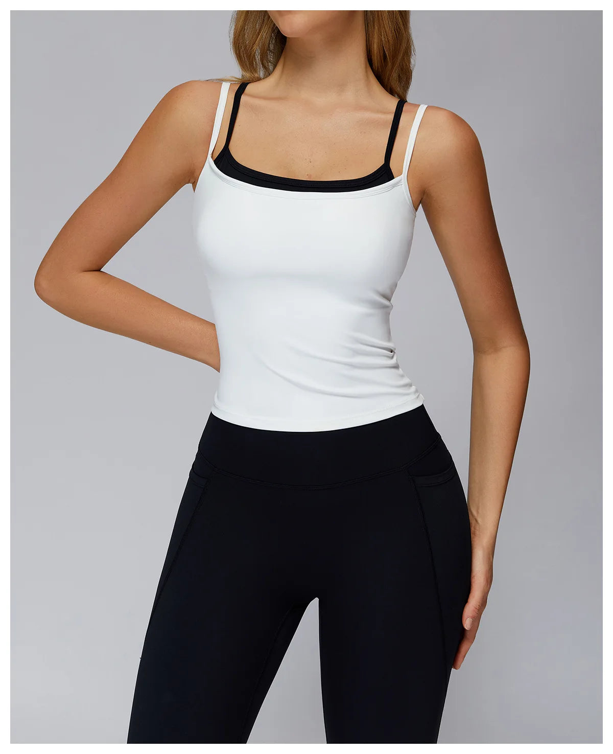Sports Bra Women Underwear Shock-absorbing Gathering Double Breast Strap Yoga Vest Quick Drying Anti Sagging Shaping Fitness Bra