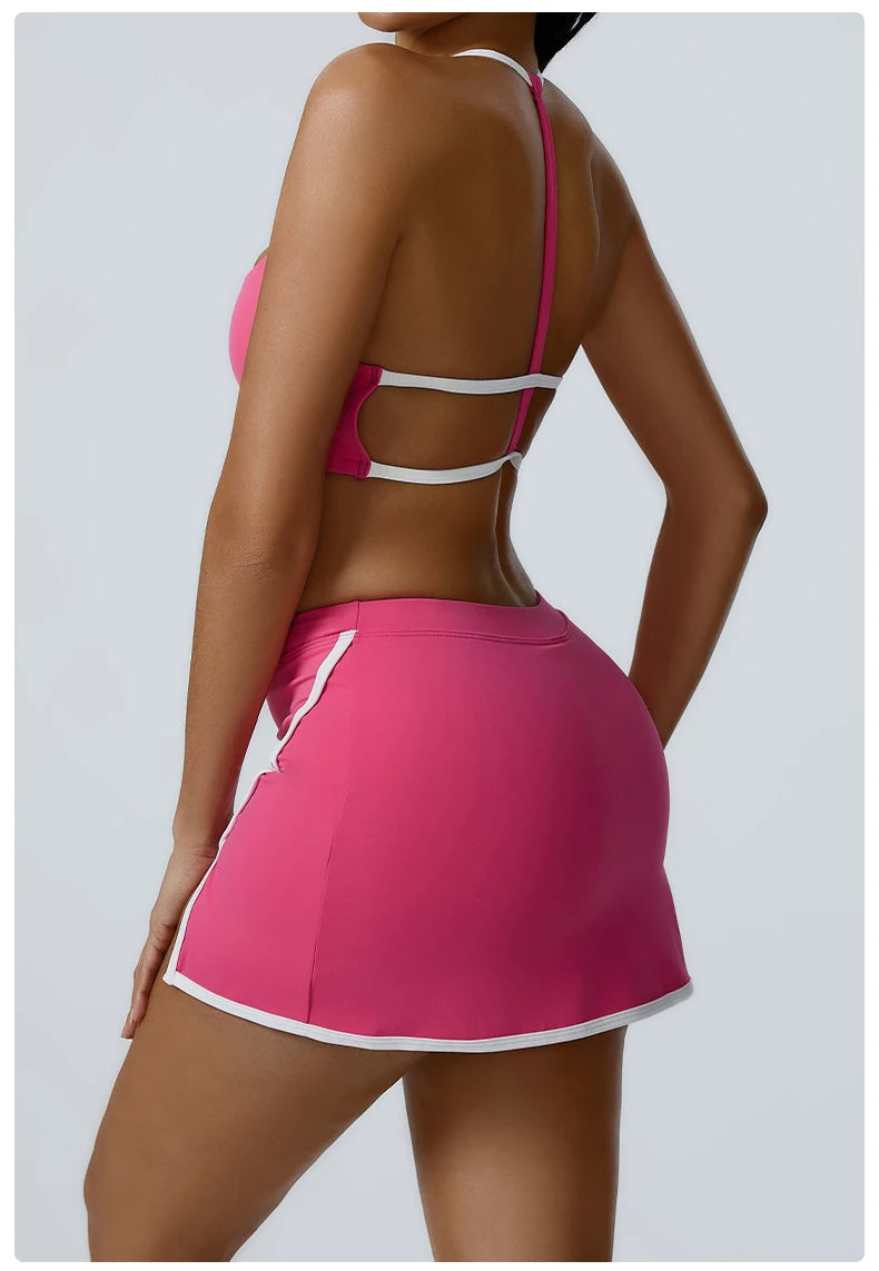 Workout Clothes Women's Tracksuit 2PCS Yoga Set Sportswear Gym Clothing High Waist Leggings Sportswear Fitness Sports Bra