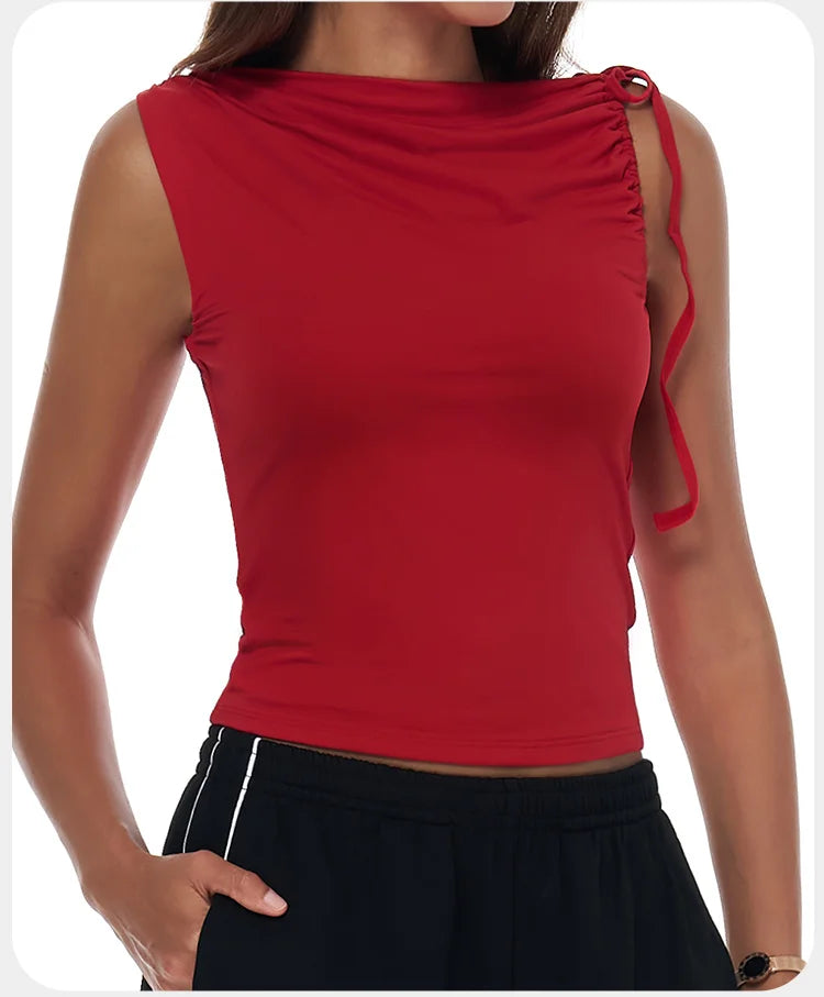 Sexy Shoulder Sports Shirt Vest Loose Breathable Quick Drying Top Gym Running Fitness Yoga Clothing Lightweight Tops For Women