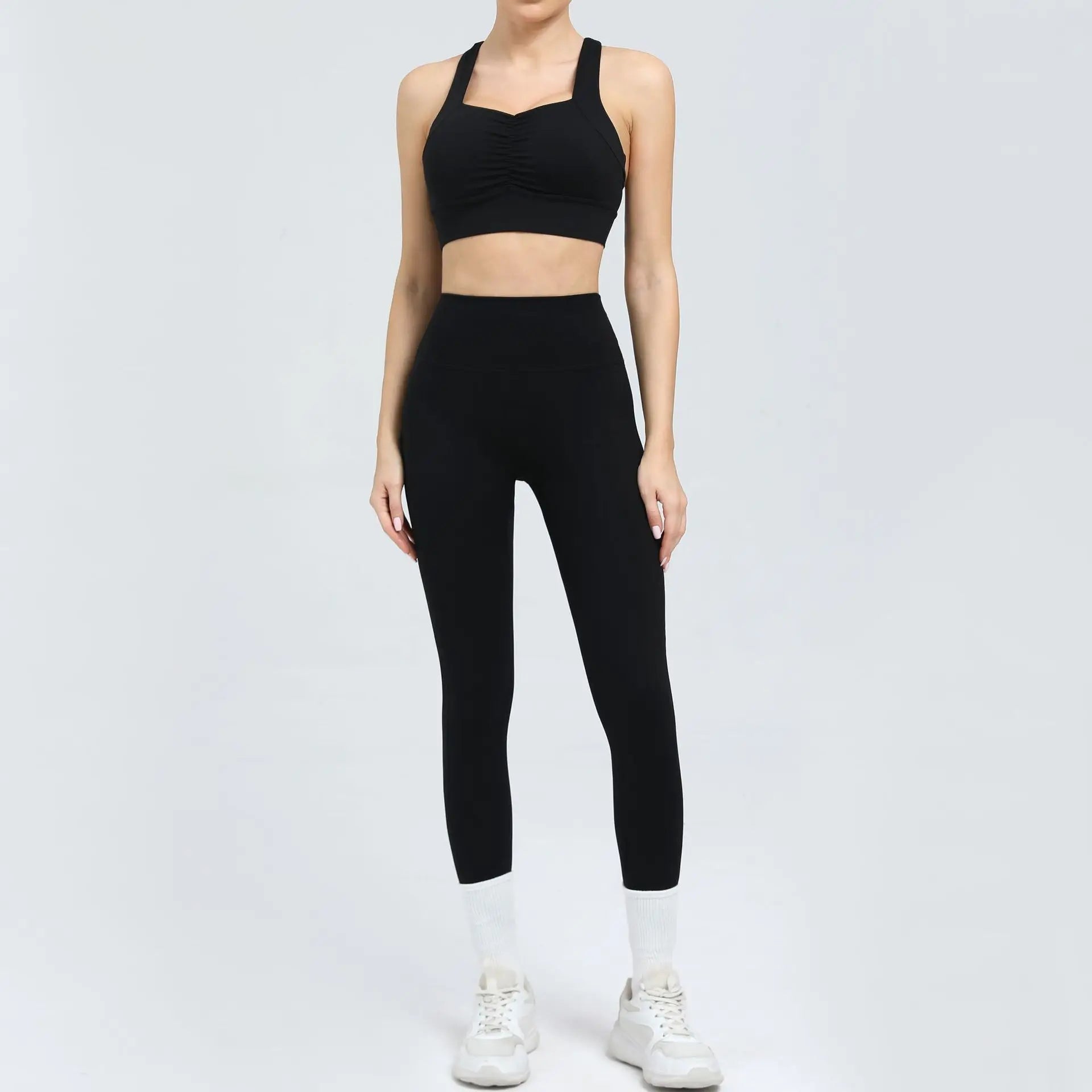Women's Tracksuit Fitness Suit Yoga Sets Sportswear Workout Outfits Sports Bra High Waist Leggings Gym Clothing Sports Suits