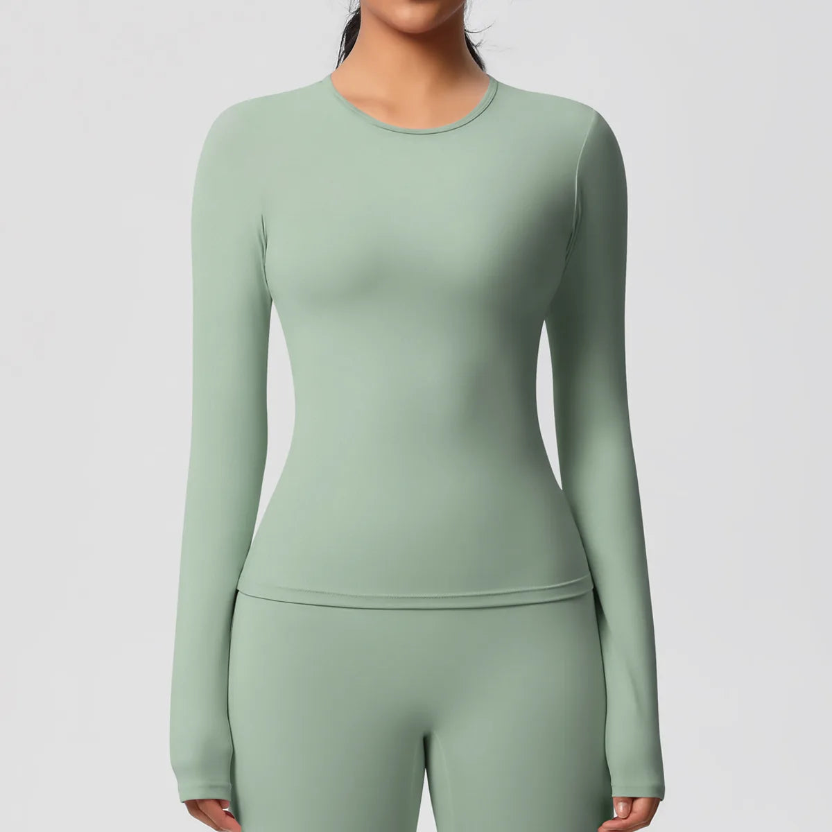 Yoga Shirts For Women Long Sleeve Fitness Running Push Up Gym Clothes Workout Dry Fit Breathable High Elastic Sports Top