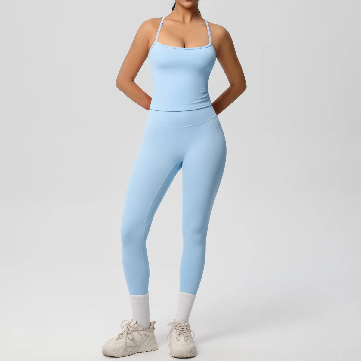 Yoga Outfits Women Tracksuit Fitness Suit Training Sleeveless Sport Gym Set Workout Overalls Sports Underwear Sportswear