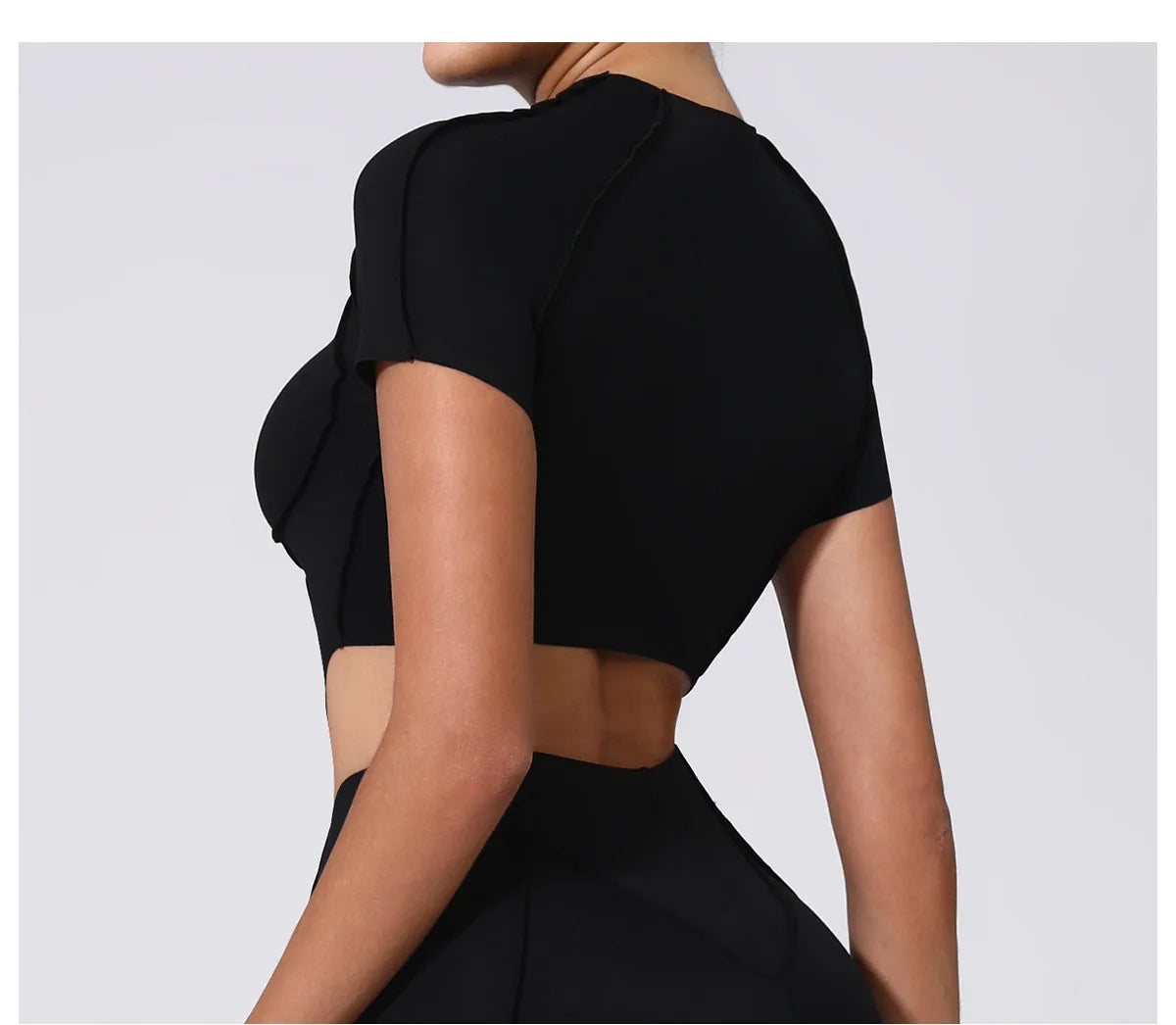 Women Yoga Top Line Sport T Shirts Fitness Clothes Short Sleeve Push Up Yoga Shirt Gym Top Running Active Wear Workout Sport Top