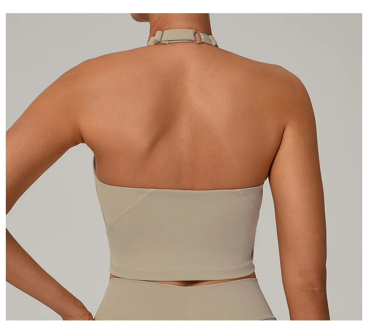 Sexy Impact Sports Bra Women Halter Top High Support Push-up Open Back Gym Bra Shockproof Running Fitness Yoga Workout Underwear
