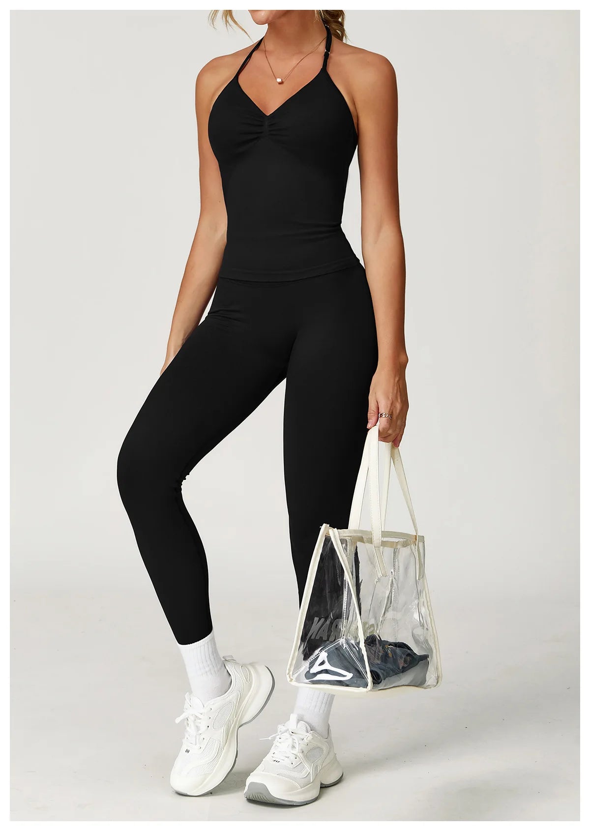 Breathable Sports Bra Crop Tops for Women Sexy Halter Sports Underwear Padded Support Yoga Workout Sports Cropped Push Up Tops