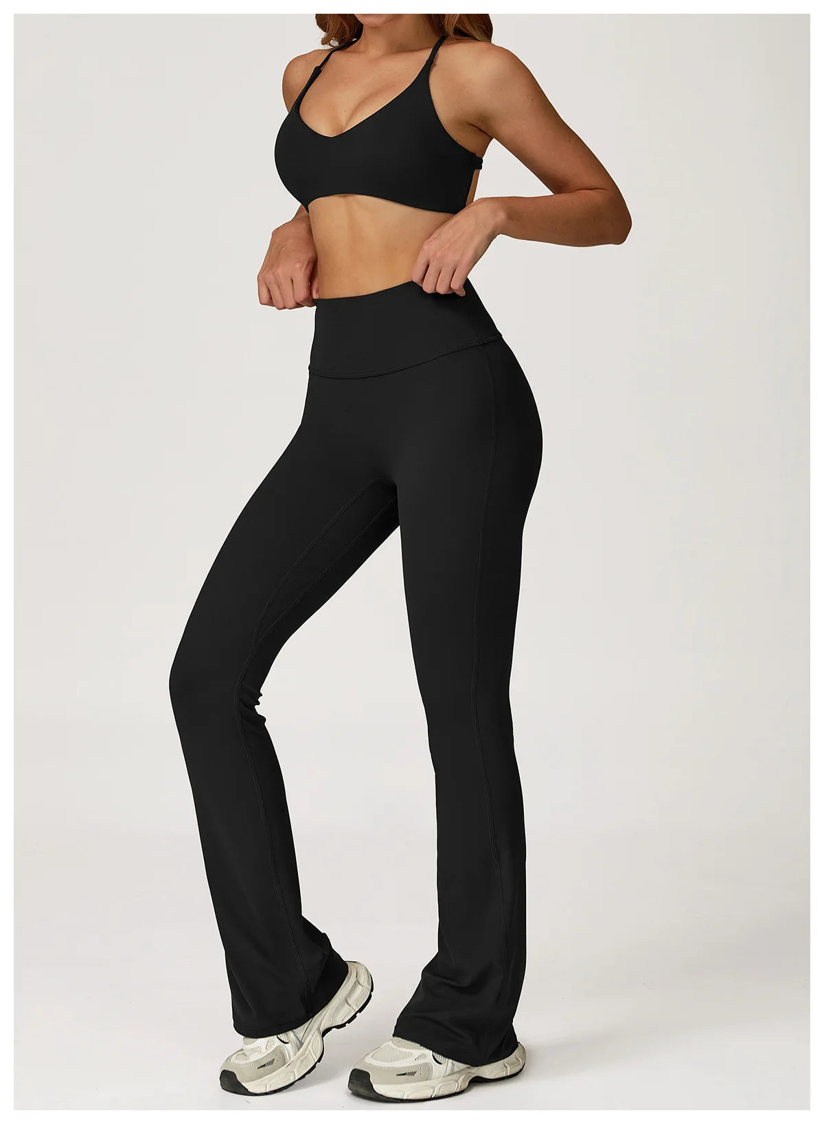 Women Yoga Set 2PCS Sportswear Push Up Workout Clothes Athletic Wear Gym Legging Fitness Bra Crop Top Long Sleeve Sports Suits