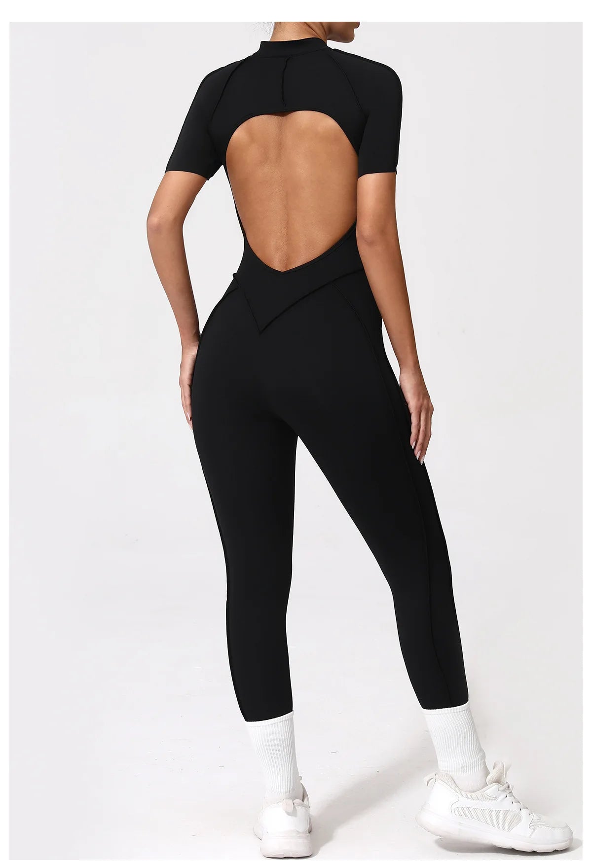 Gym Jumpsuit Women's Fitness Suit Zipper Long Sleeved Sets Sports Overalls for Woman Tracksuit Yoga Clothing Workout Sportswear
