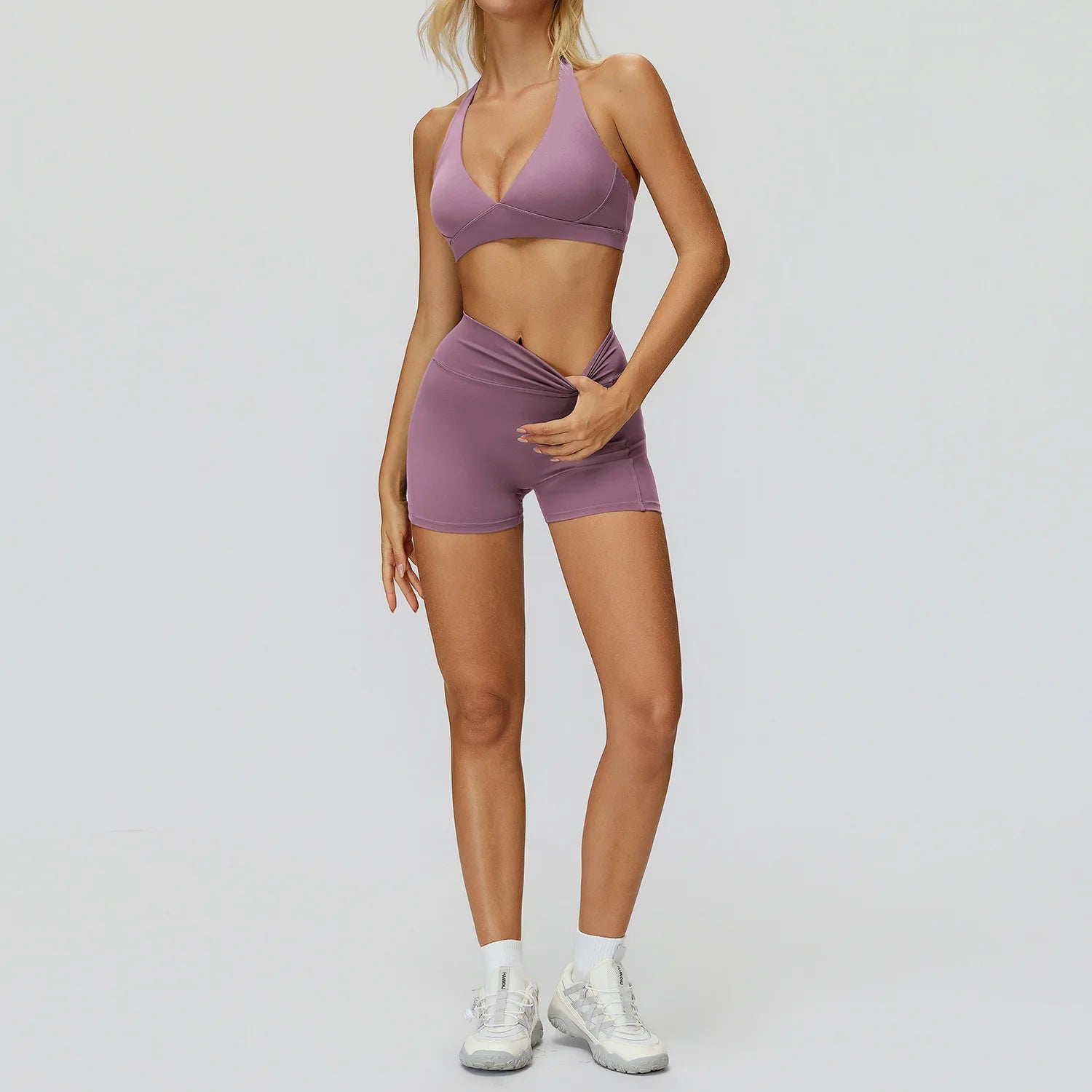 Yoga Suit 2PCS Women Tracksuit Sports Bra High Waist Legging Gym Set Fitness Outfit Running Workout Clothes Push Up Sportswear