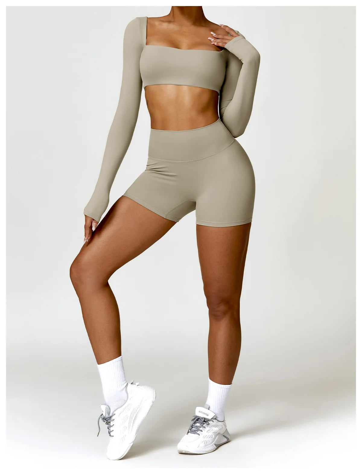 Winter Yoga Long sleeved Women's Outdoor Running Fitness Wear T-shirt Long sleeved Yoga Shirt Gym Push Up Workout Sports Top