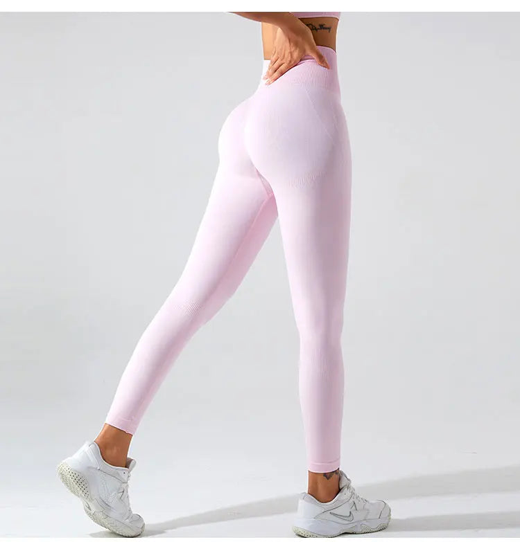 Women Seamless Tights Sports Leggings High Waist Fitness Leggings Push Up Yoga Leggings Gym Scrunch Butt Sports Workout Pants