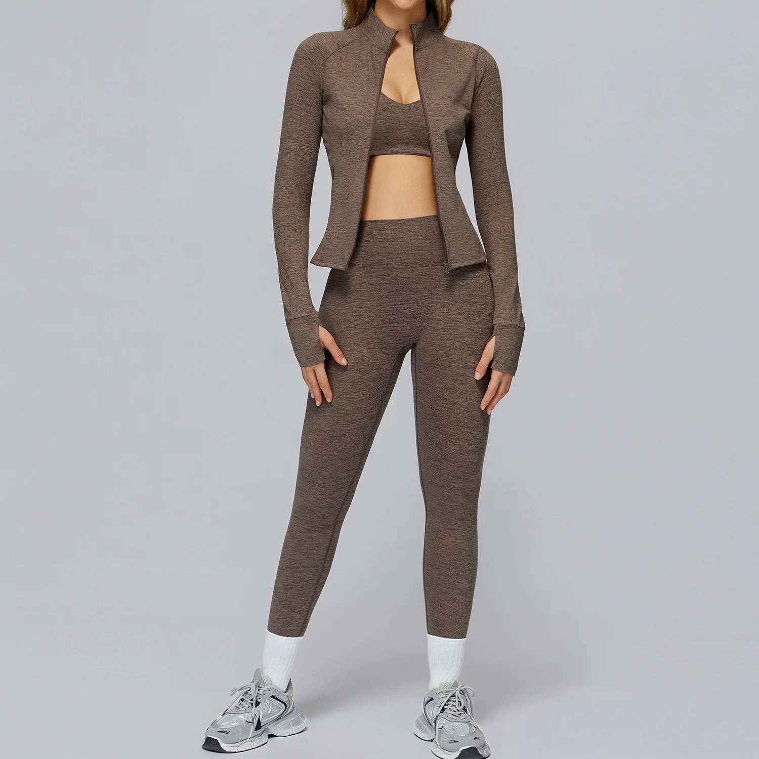 Yoga Suit 2/3PCS Sports Set Gym Set Women Tracksuit Running Workout Clothes Long Sleeve Sports Bra Athletic Wear Yoga Clothing