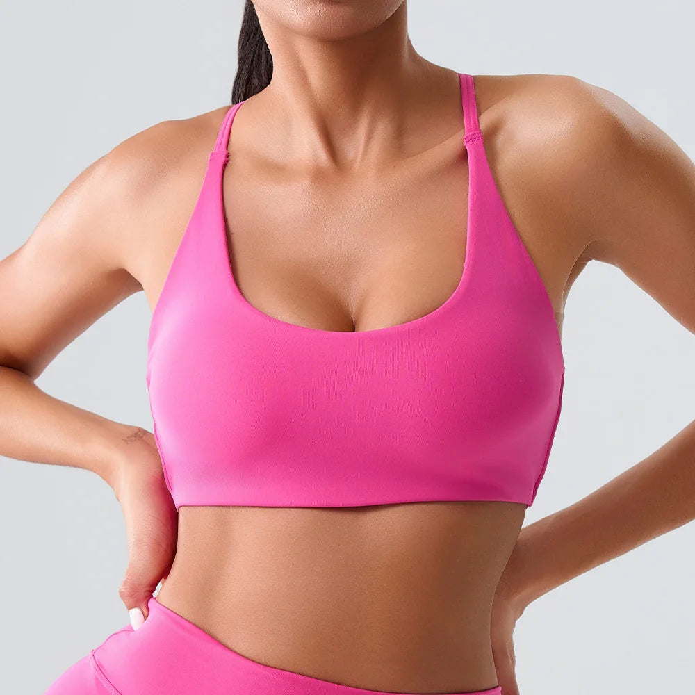 Women Fitness Yoga Bra Race Back Sports Bras Nylon Top Women Bra Sexy Breathable Underwear For Women Gym Bra Running Workout Bra