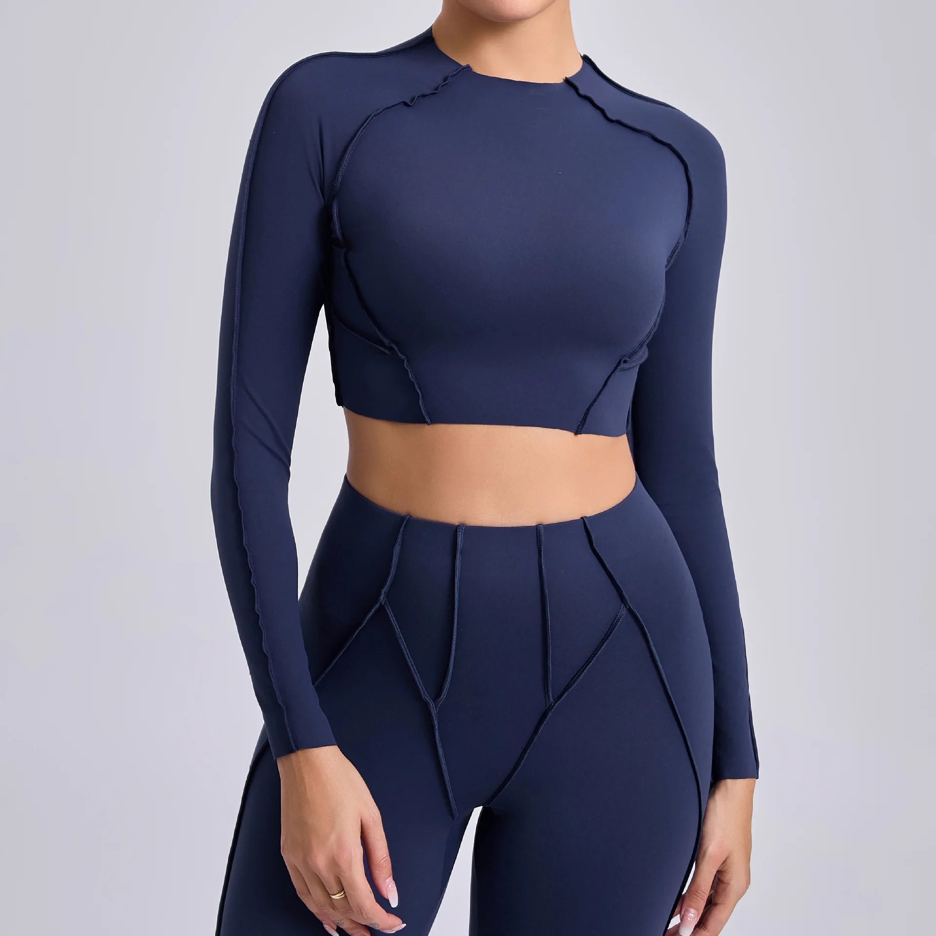 Long Sleeve Workout Top Gym T-shirt Pilates Clothes Women Active Wear Sports Shirt Elastic Fitness Yoga Clothing Running Shirts