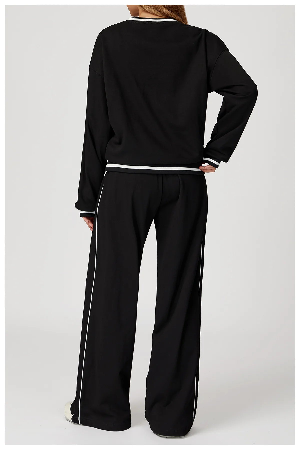 2PCS Winter Yoga Set Contrasting Hoodie Set Women's Tracksuit Comfortable Running Gym Set Women's Clothes Outdoor Sports Set