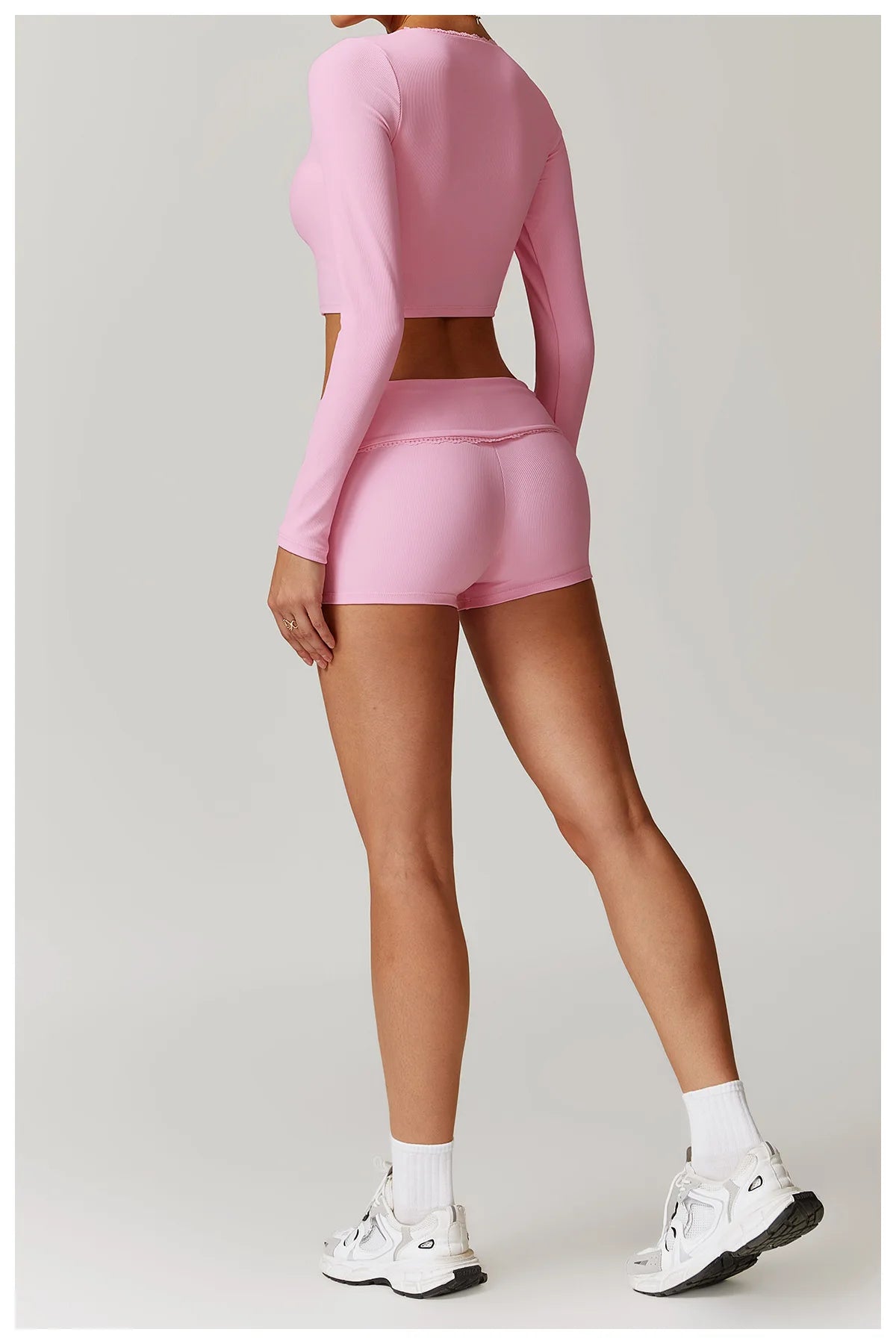 Ribbed Women Yoga Shorts High Waist Workout Shorts Fitness Yoga Lift Butt Fitness Ladies Yoga Gym Running Short Pants Sportswear