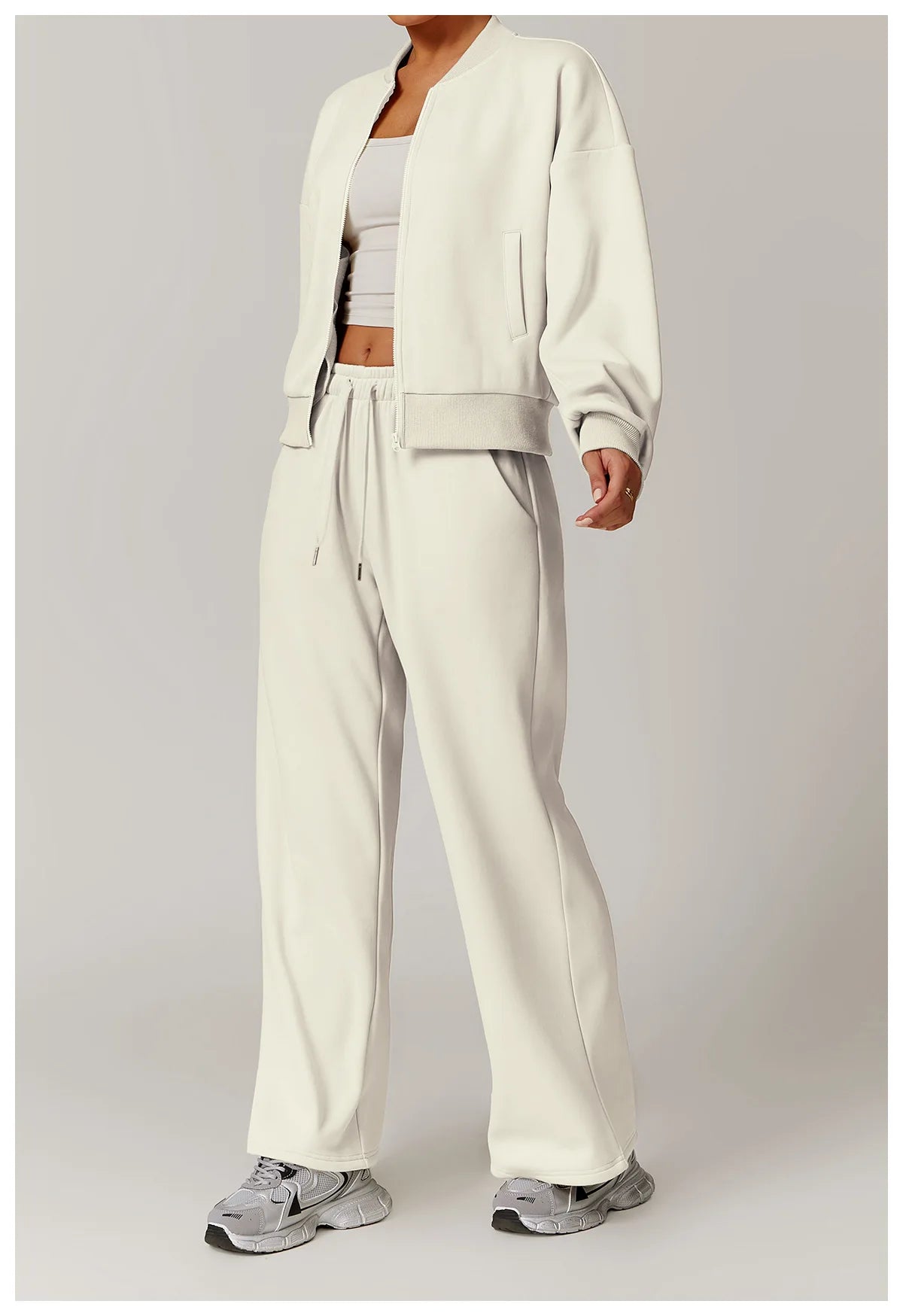 Winter Plush Loose Sports Sweatpants for Women Straight Leg Pants Warm Casual Pants Running Sports Pants for Women