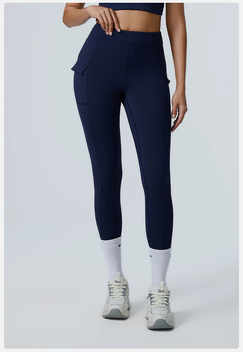 Women Yoga Pants High Waist Leggings Sport Gym Fitness Leggings Women Pocket Female Push Up Legging Tummy Control Running Tights