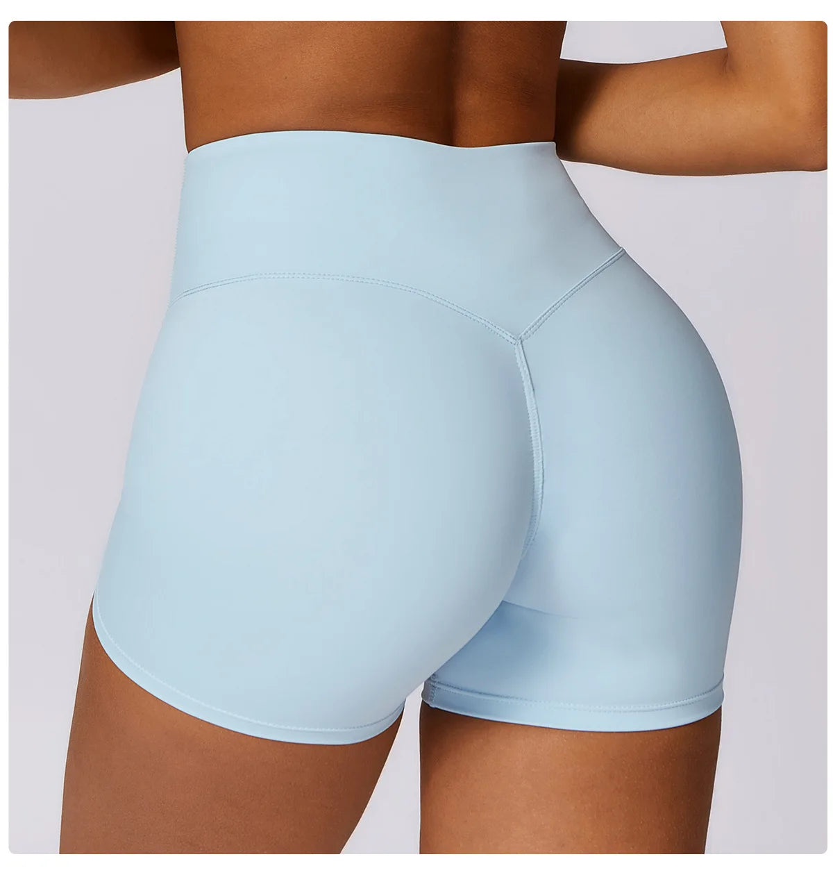 Women's Sports Yoga Shorts High Waist Hip Lift Fitness Running Cycling Quick Dry Breathable Yoga Women's Impact Yoga Shorts