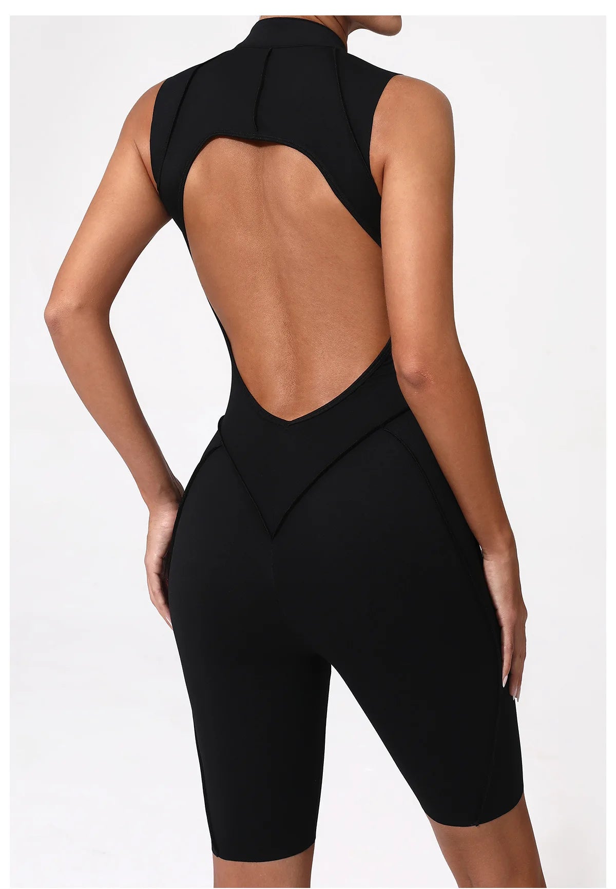 Zipper Jumpsuit Women's Fitness Suit Short Sets Sports Overalls for Woman Tracksuit Yoga Clothing Gym Workout Clothes Sportswear
