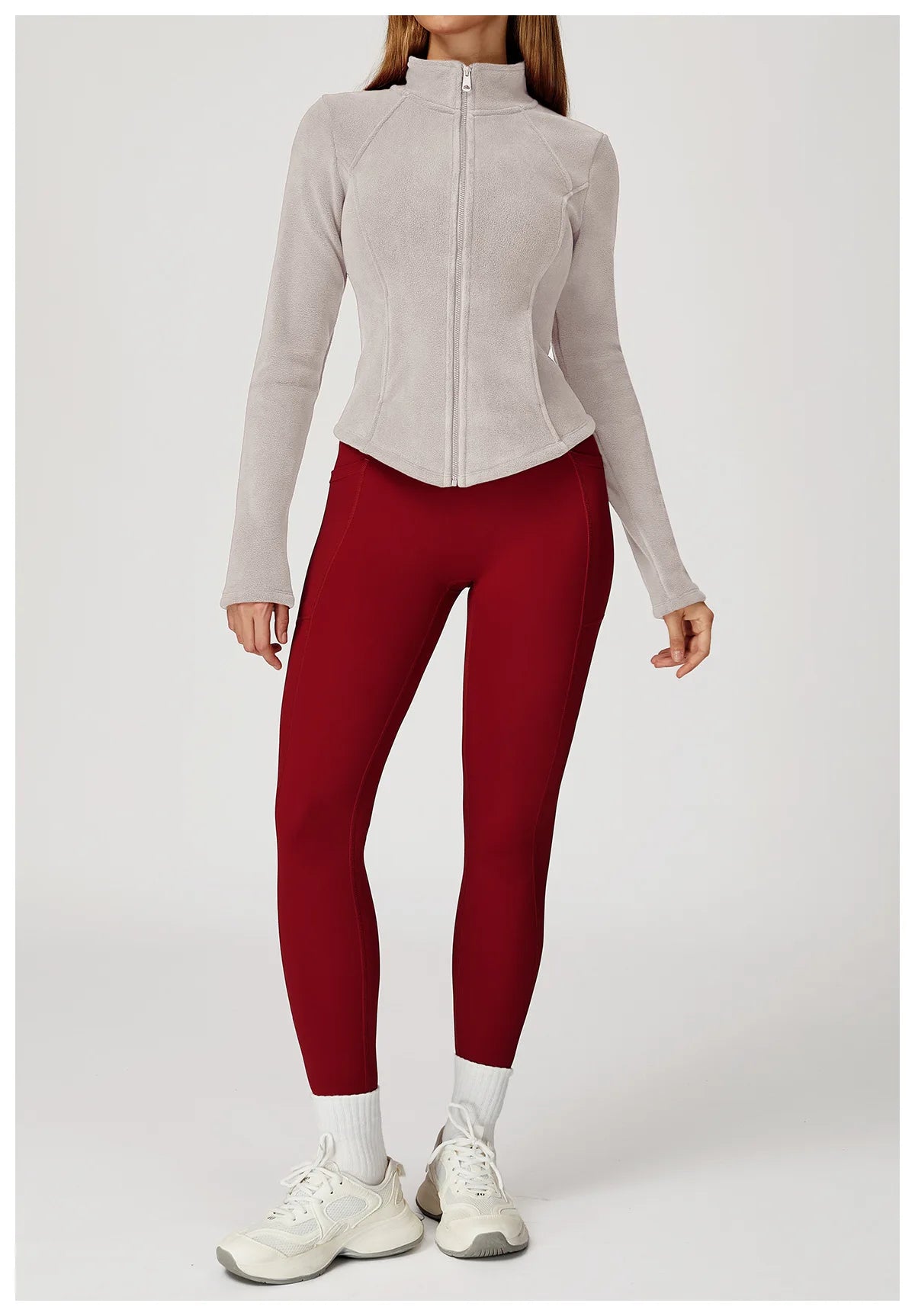 Winter Fleece Jacket for Women Yoga Long Sleeved Lamb Fleece Jacket Fleece Outdoor Top Thickened Warm Jacket for Women Top