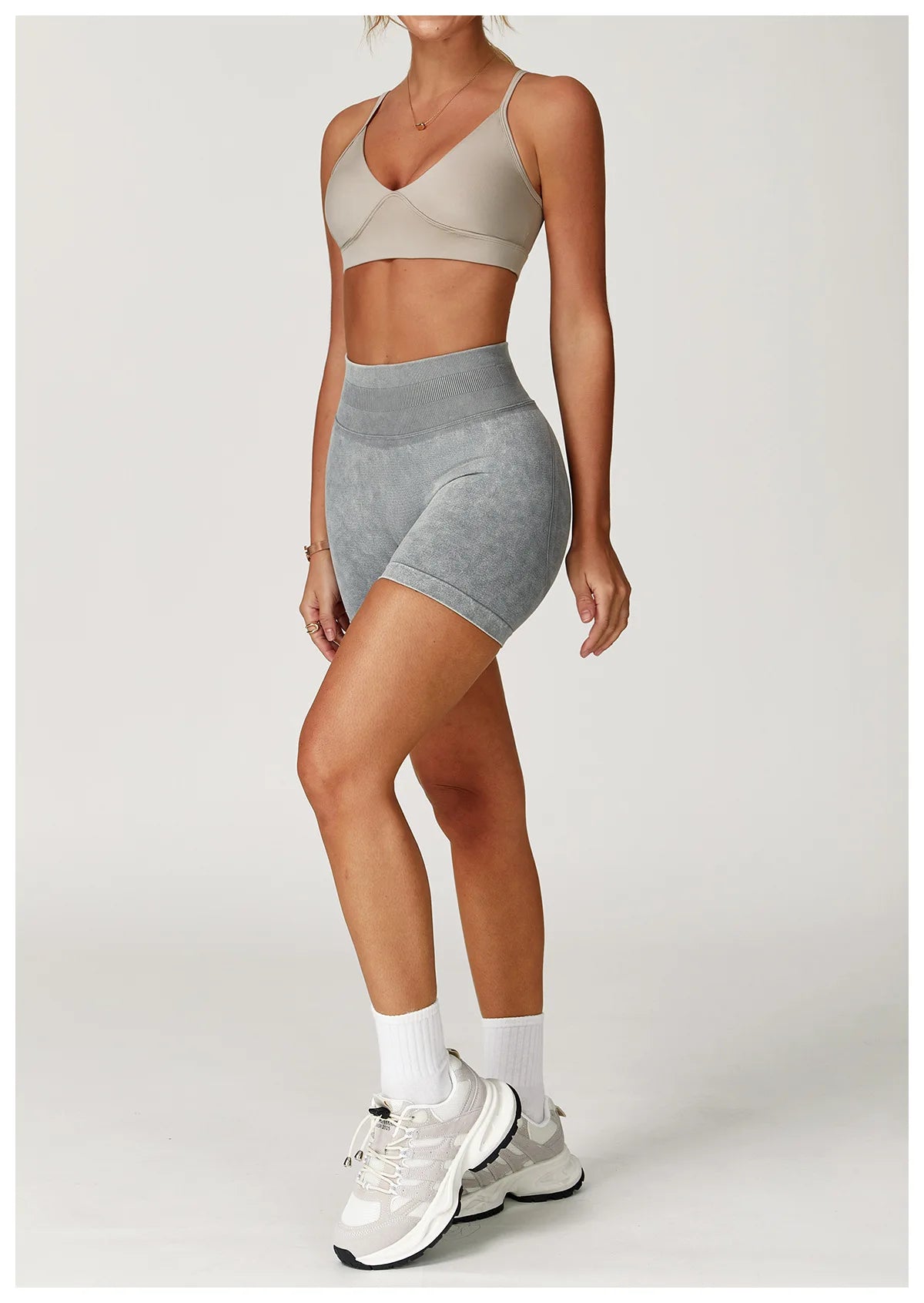 Sand Washed Yoga Shorts Women Yoga Shorts High Waist Workout Shorts Fitness Yoga Lift Butt Fitness Yoga Gym Running Short Pants