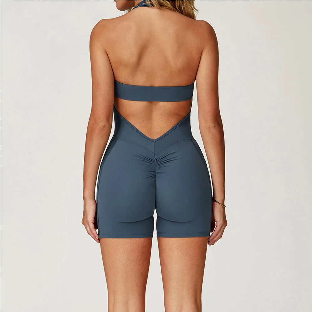 Jumpsuit Women Bodysuits Gym Set Push Up Workout Clothes Fitness Sportswear Sports Yoga Suit Quick Drying Sports Yoga Clothing