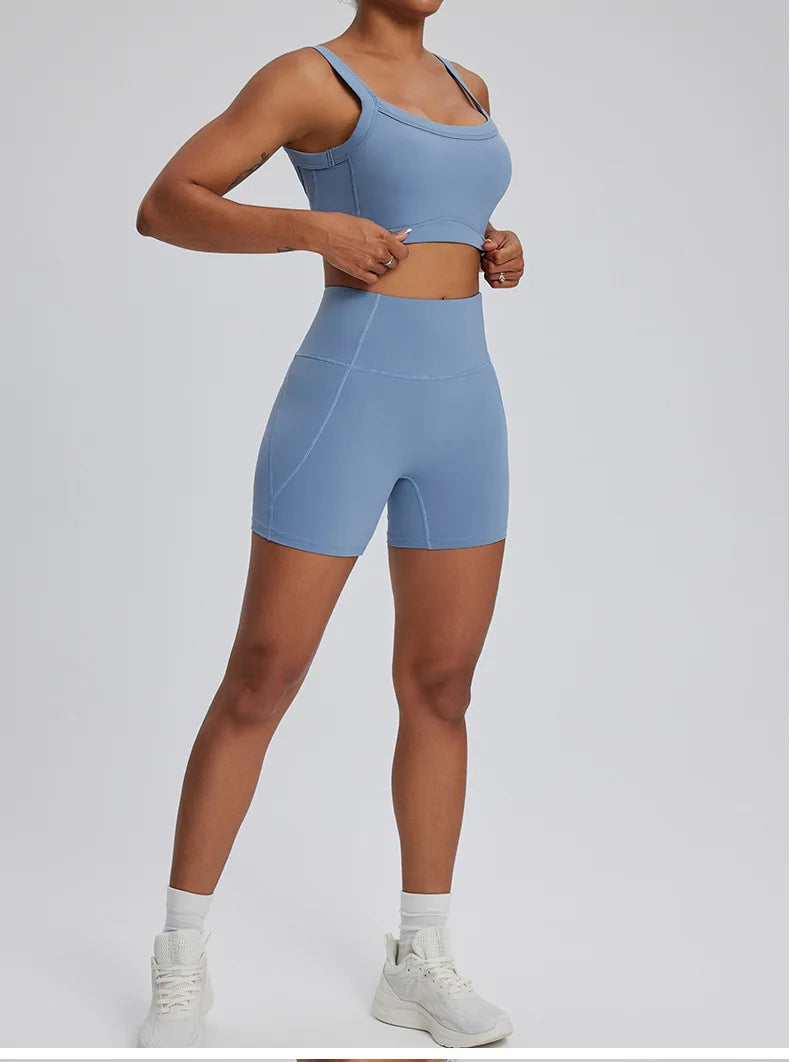 2PCS Yoga Suit Gym Set Women Clothes Running Tracksuit Workout Long Sleeve High Waist Bell-bottoms Sports Shirt Yoga Clothing