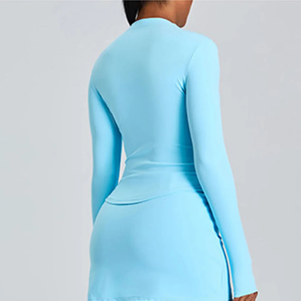 Yoga Shirts Women's Long Sleeve Top Running T-Shirt Push Up Workout Fitness Gym Sports Top Training Crop Top Solidcolor Clothes