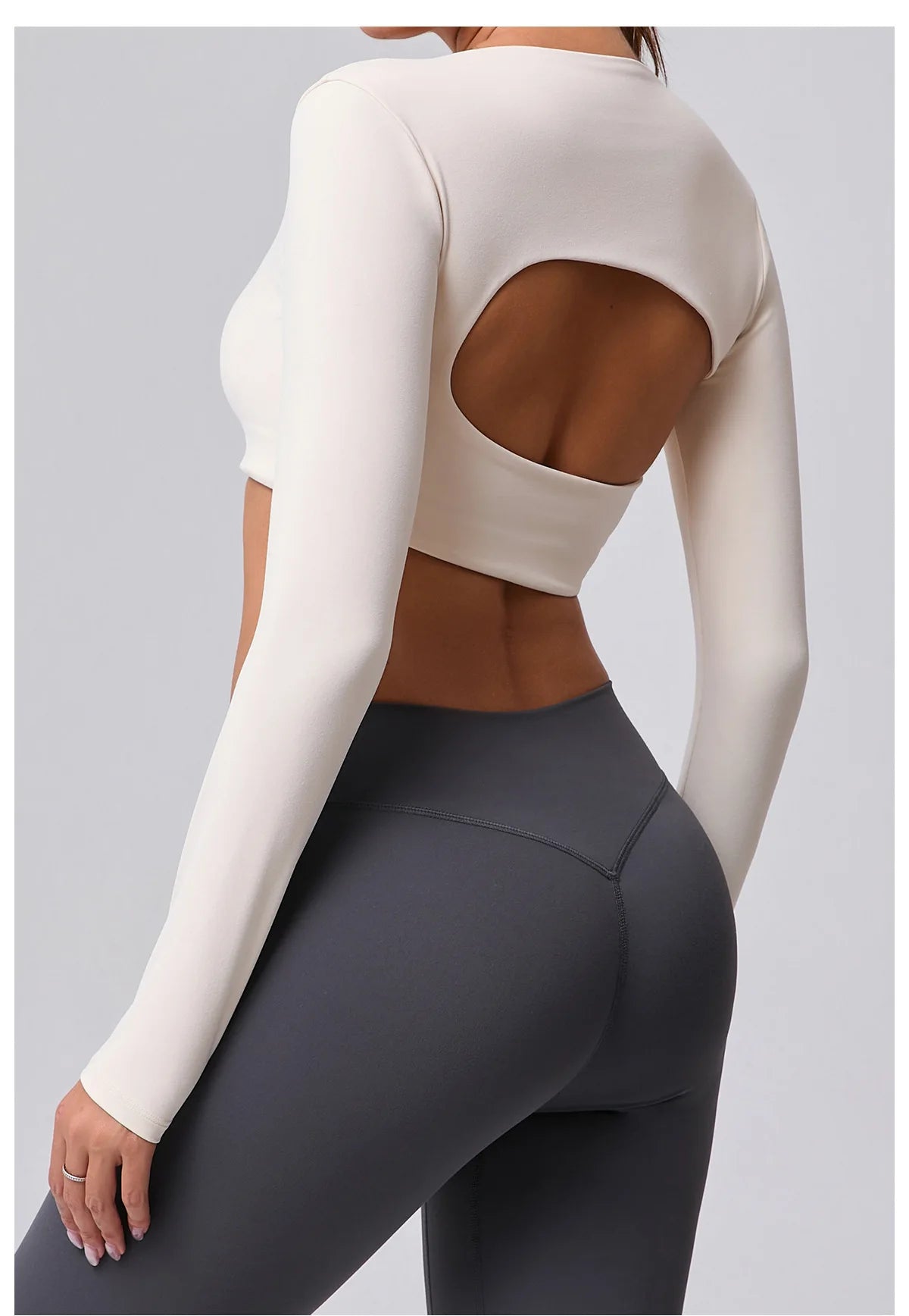 Women Yoga Shirts Crop Top Sexy Long Sleeves Shirts for Women Yoga Sports Running Fitness Gym Clothes Push Up Workout Tops