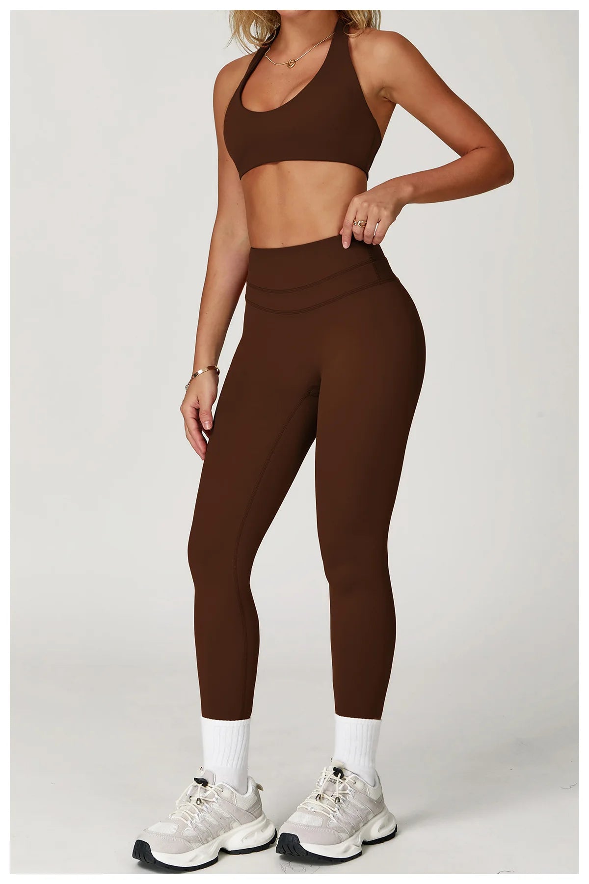 Women's Tracksuit 2PCS Fitness Suit Yoga Set Sportswear Workout Sports Bra High Waist Leggings Gym Clothing Seamless Sports Suit