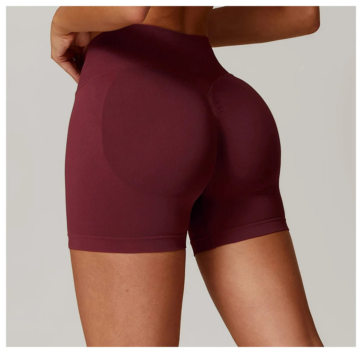 Ribbed Shorts for Women Yoga Shorts Push Up Booty Workout Gym Shorts Fitness High Waist Sports Short Seamless Women Clothing