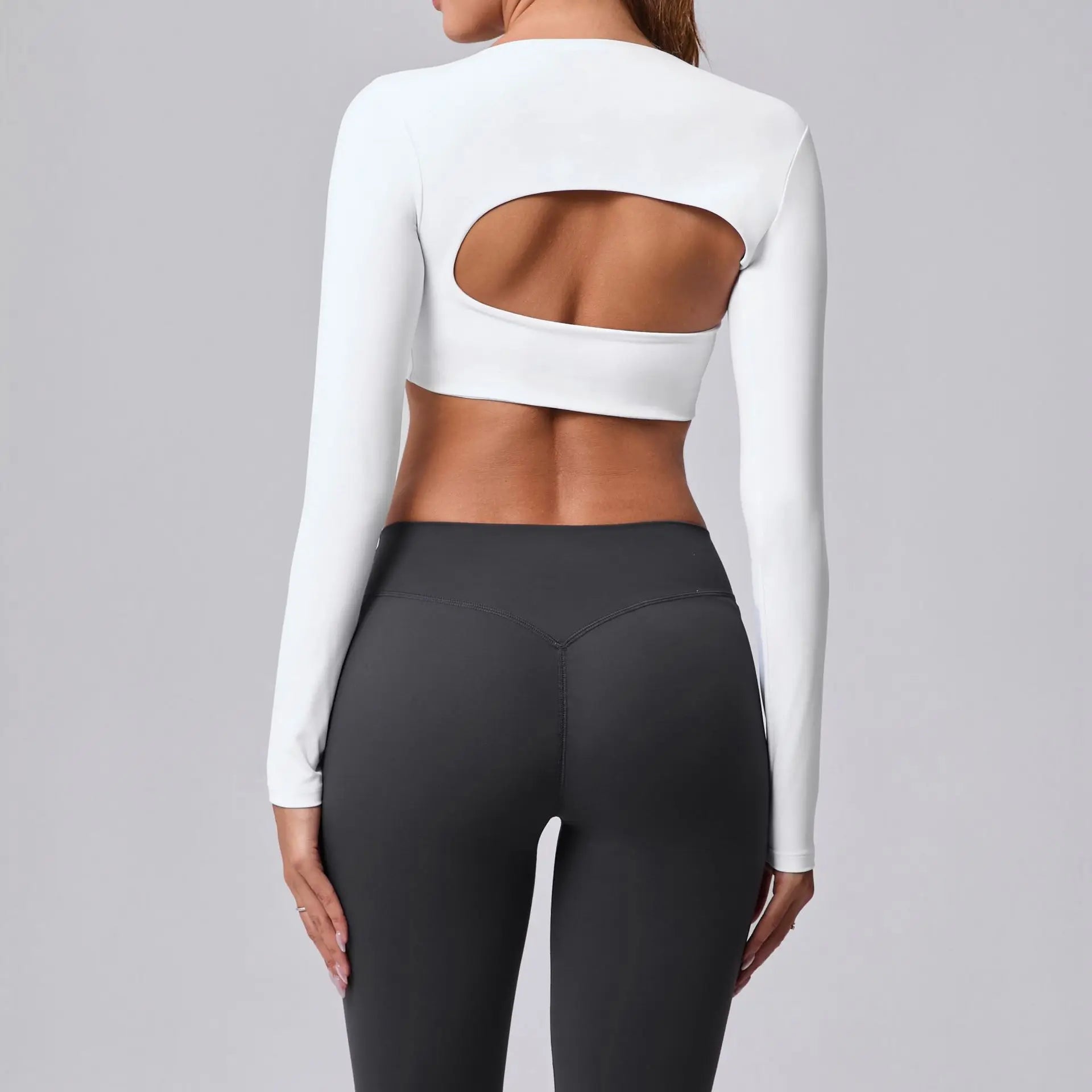 Women Yoga Shirts Crop Top Sexy Long Sleeves Shirts for Women Yoga Sports Running Fitness Gym Clothes Push Up Workout Tops