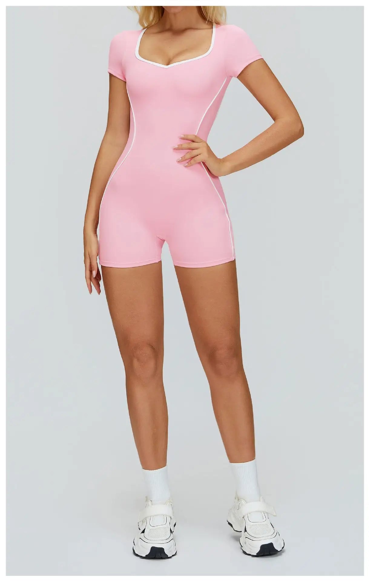 Yoga Set Women's Tracksuit Yoga Overalls One-Piece Sportswear Women's Short Sleeves Gym Workout Clothes Fitness Stretch Bodysuit