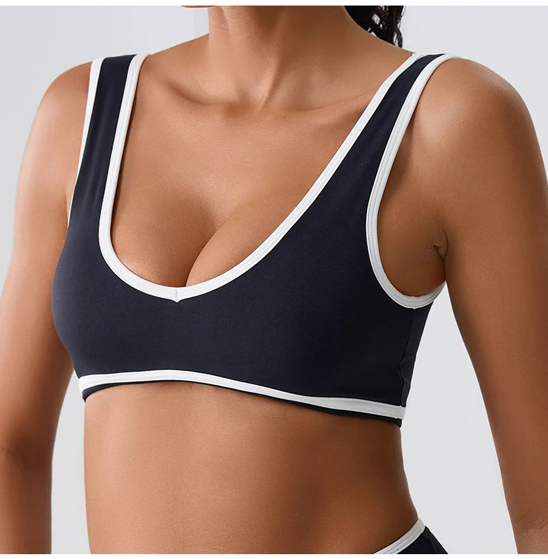 Patchwork Tank Top Women Underwear Gym Women Sports Bra Push Up Crop Tops Fitness Bras Breathable Running Athletic Sportswear
