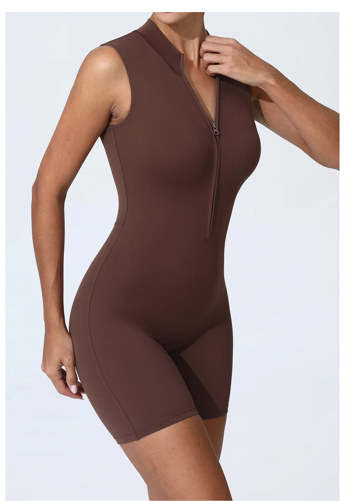 Zipper Yoga Jumpsuit Fitness Sports Overalls Gym Clothing Set Yoga Wear Pilates Workout Clothes Women Outfit push-up Activewear