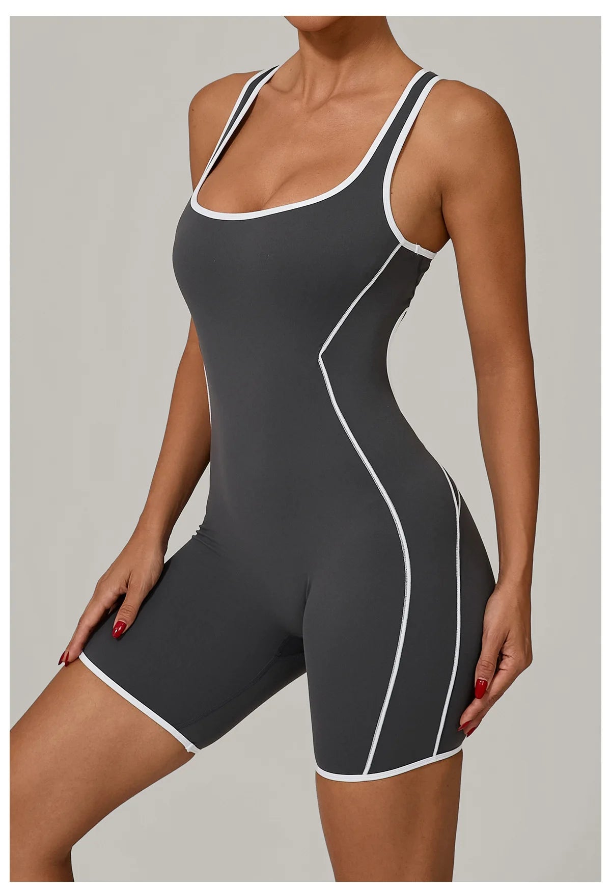 Color Blocked Gym Set Women Tracksuit Yoga Suit Sportswear Women Sports Jumpsuit Fitness Rompers Female Push Up Workout Bodysuit
