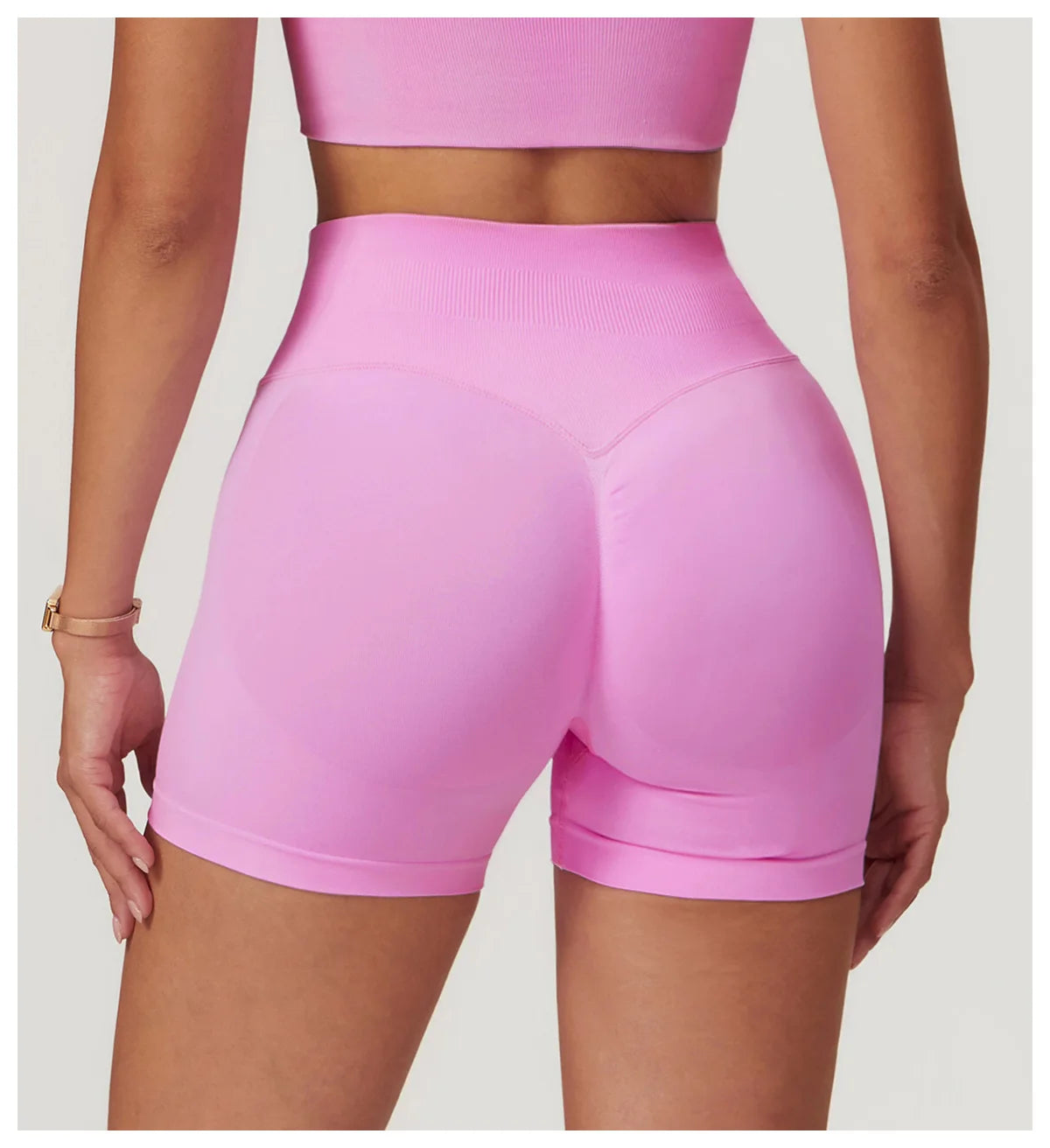 Ribbed Shorts for Women Yoga Shorts Push Up Booty Workout Gym Shorts Fitness High Waist Sports Short Seamless Women Clothing