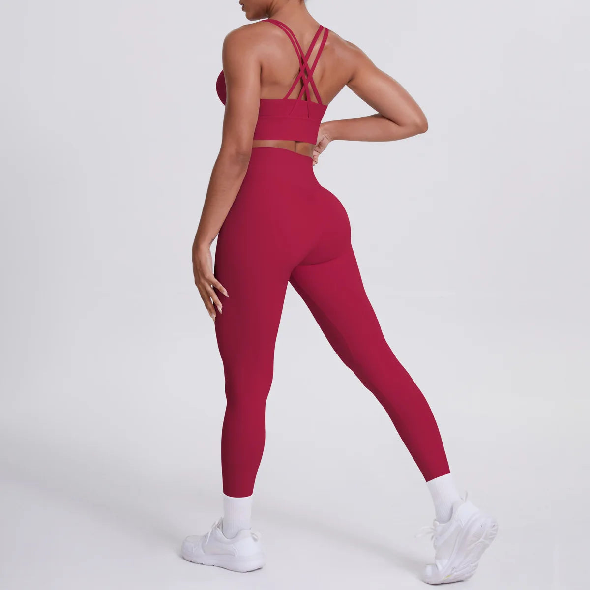 JJUREN Seamless Yoga Suit Women Tracksuit Sports Bra High Waist Leggings Yoga Outfit Gym Set Fitness Workout Clothes Sportswear