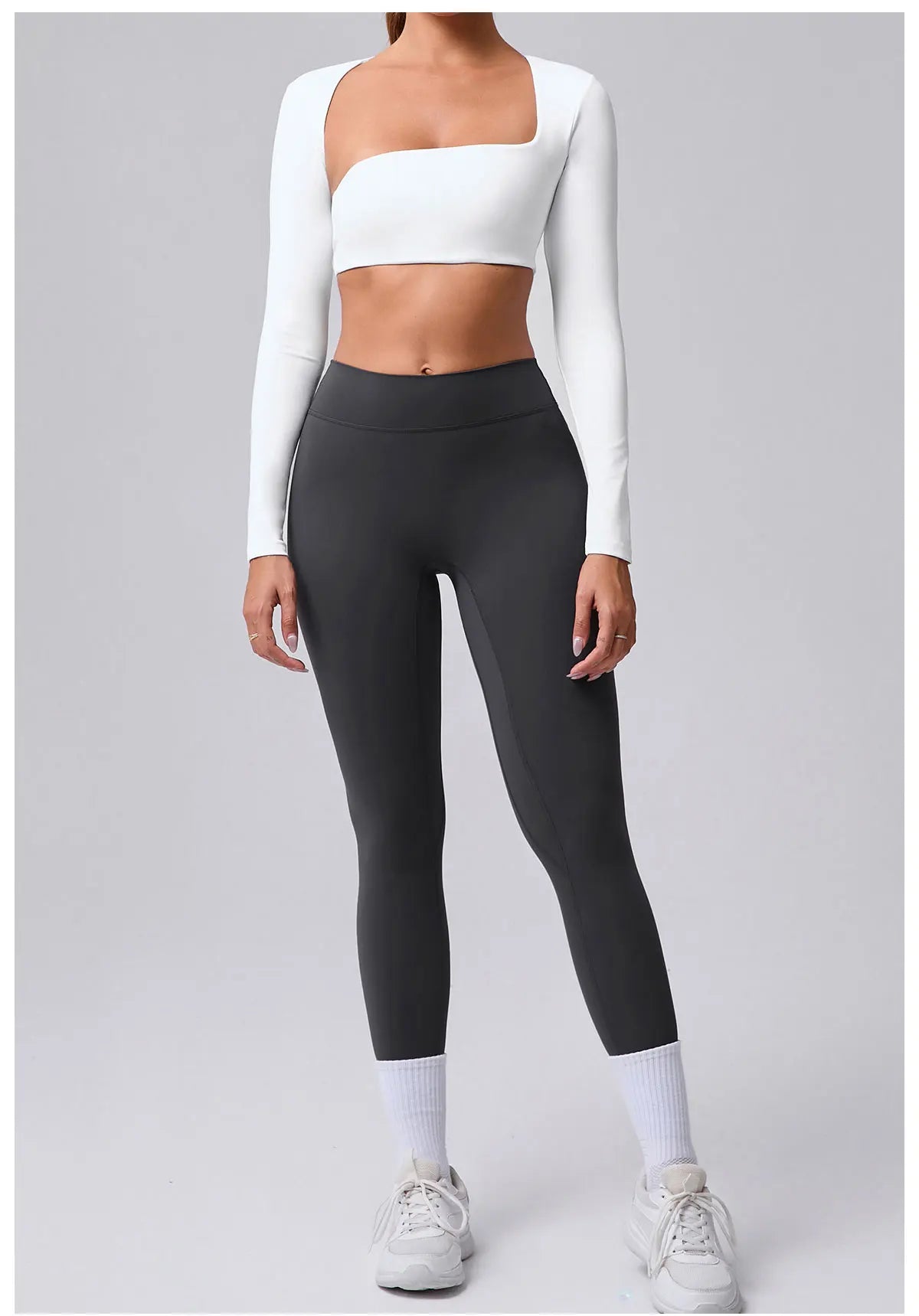 Women Yoga Shirts Crop Top Sexy Long Sleeves Shirts for Women Yoga Sports Running Fitness Gym Clothes Push Up Workout Tops