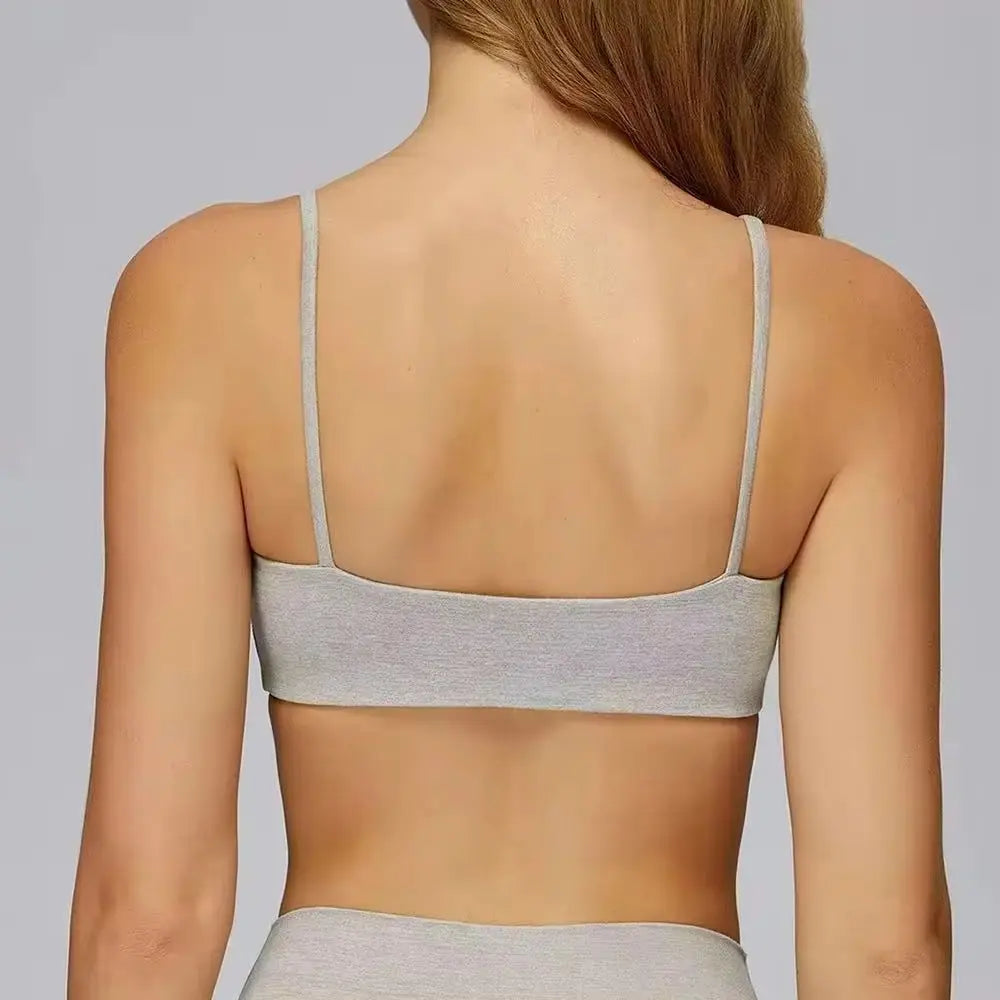 Sports Bra Women Yoga Clothes Gym Female Underwear Running Thin Strap Criss-Cross Fitness Top With Removable Padding