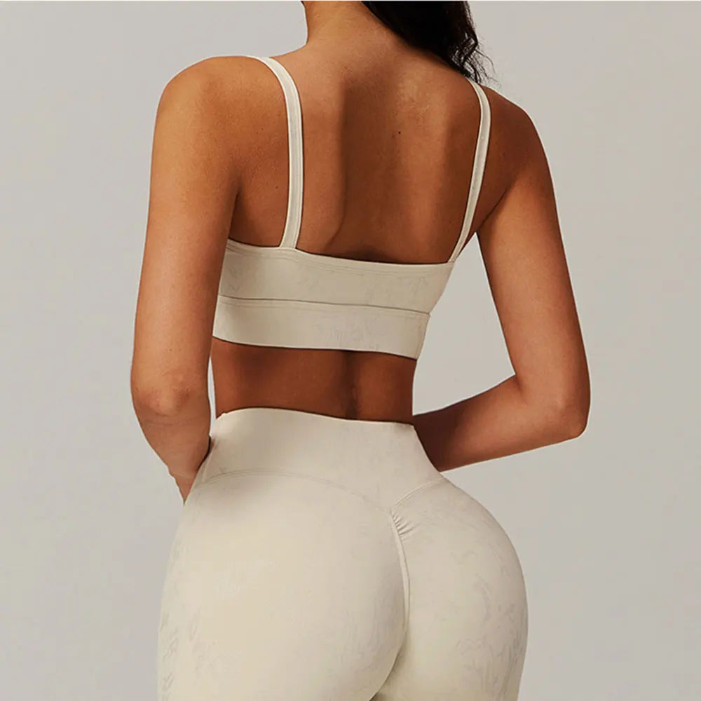 Women Tops Breathable Sports Bra Absorb Sweat Shockproof Padded Gym Running Fitness Printed Yoga Sports Bras Running Underwear