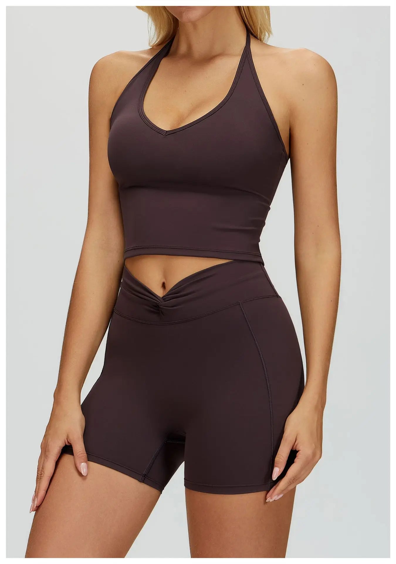 Hanging Neck Sports Underwear Fitness Backless Yoga Bra Gym Bra Removable Cups Women Workout Clothing Gym Top Halter Sport Bras