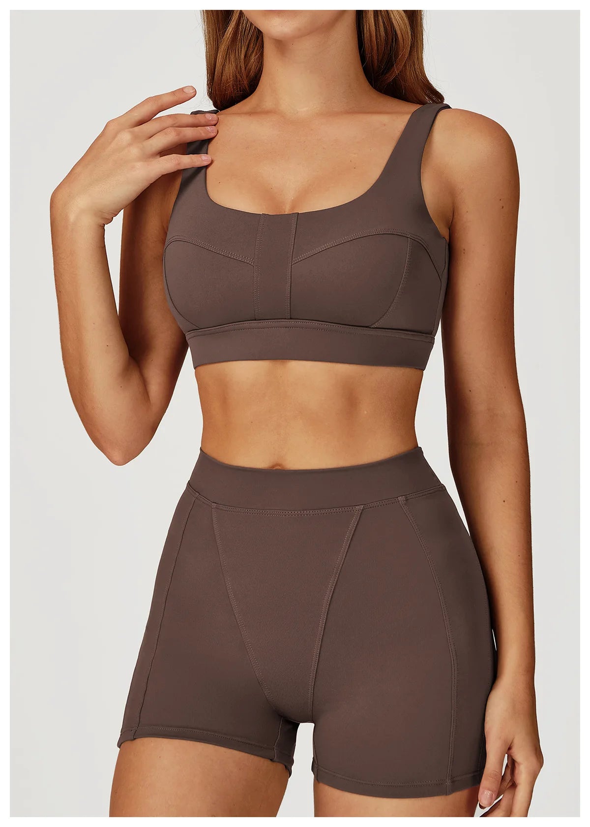 2PCS Yoga Set Gym Clothes Sportswear Yoga Suits For Women Outfits Fitness Set Tracksuits Sports Bra Gym Long Sleeved Leggings
