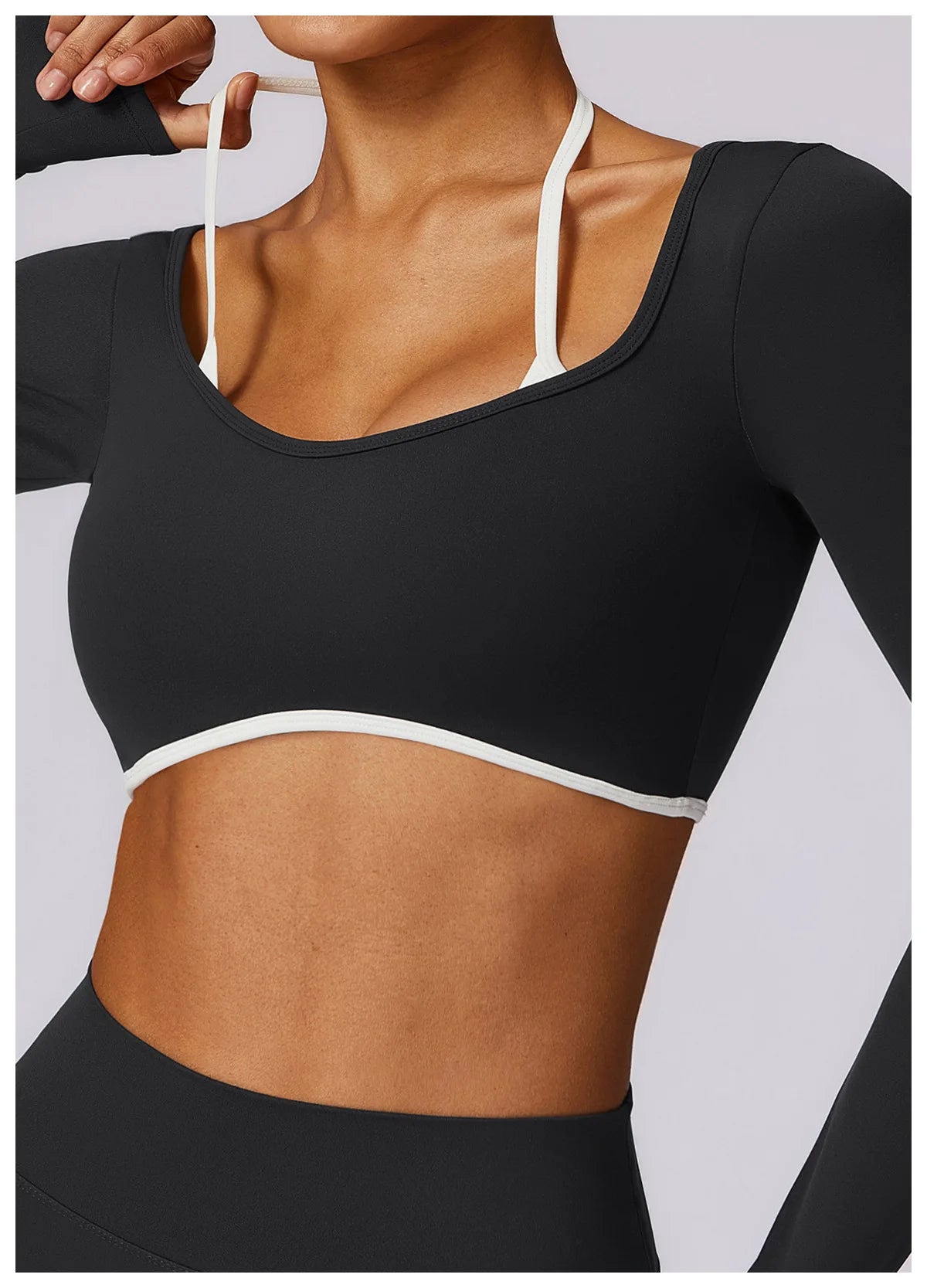 Hollowing Out Yoga Shirts For Women Long Sleeve Fitness Running Gym Clothes Workout Dry Fit Breathable High Elastic Sports Top