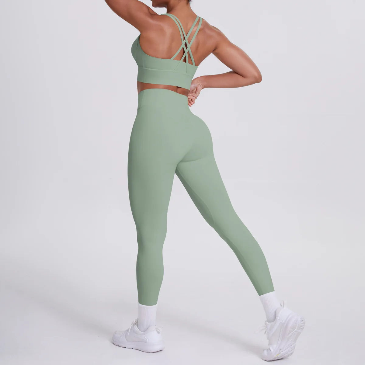 JJUREN Seamless Yoga Suit Women Tracksuit Sports Bra High Waist Leggings Yoga Outfit Gym Set Fitness Workout Clothes Sportswear