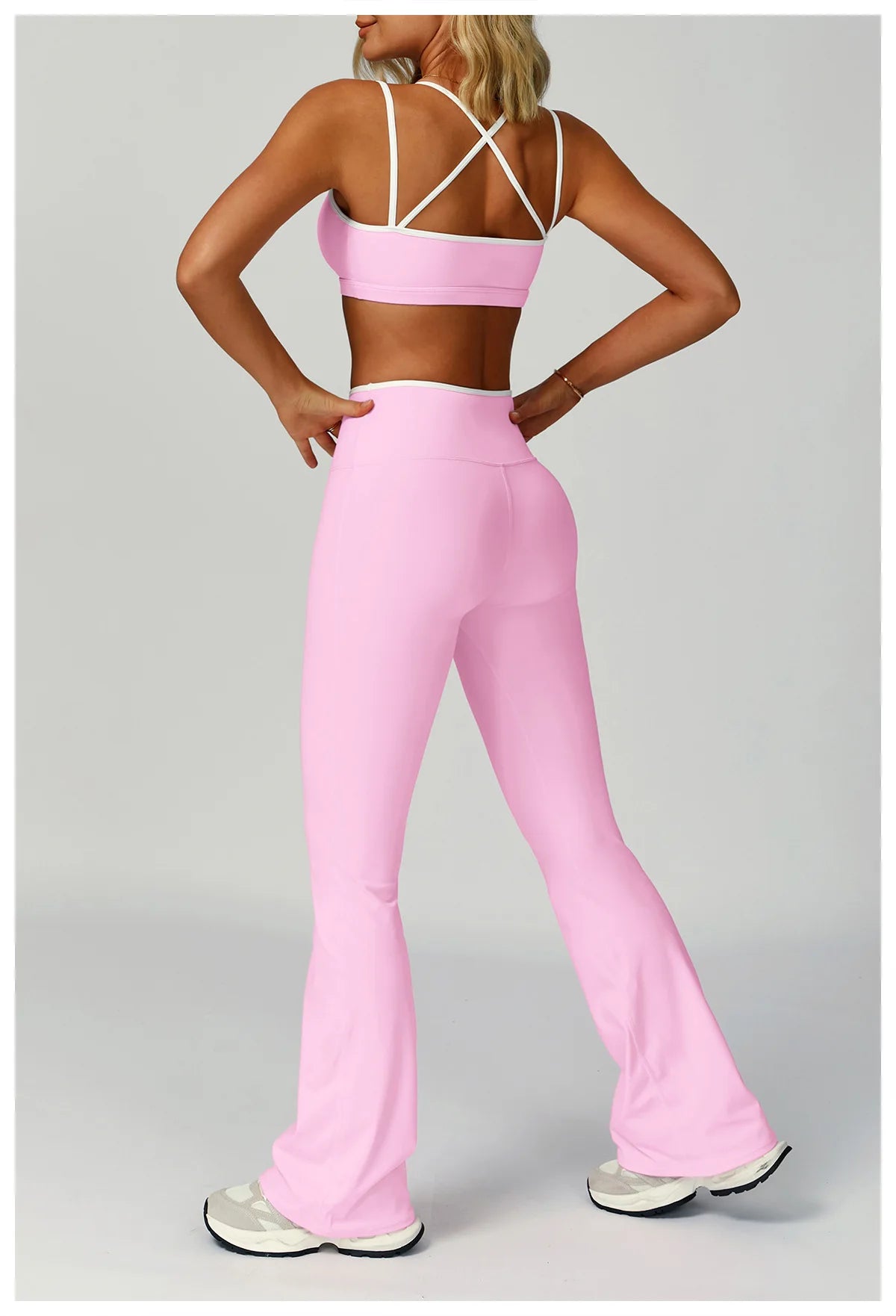 Gym Tracksuit Yoga Set 2 Pieces Workout Outfits Fitness Sportswear High Waist Leggings Sports Bra Athletic Wear Women Clothes