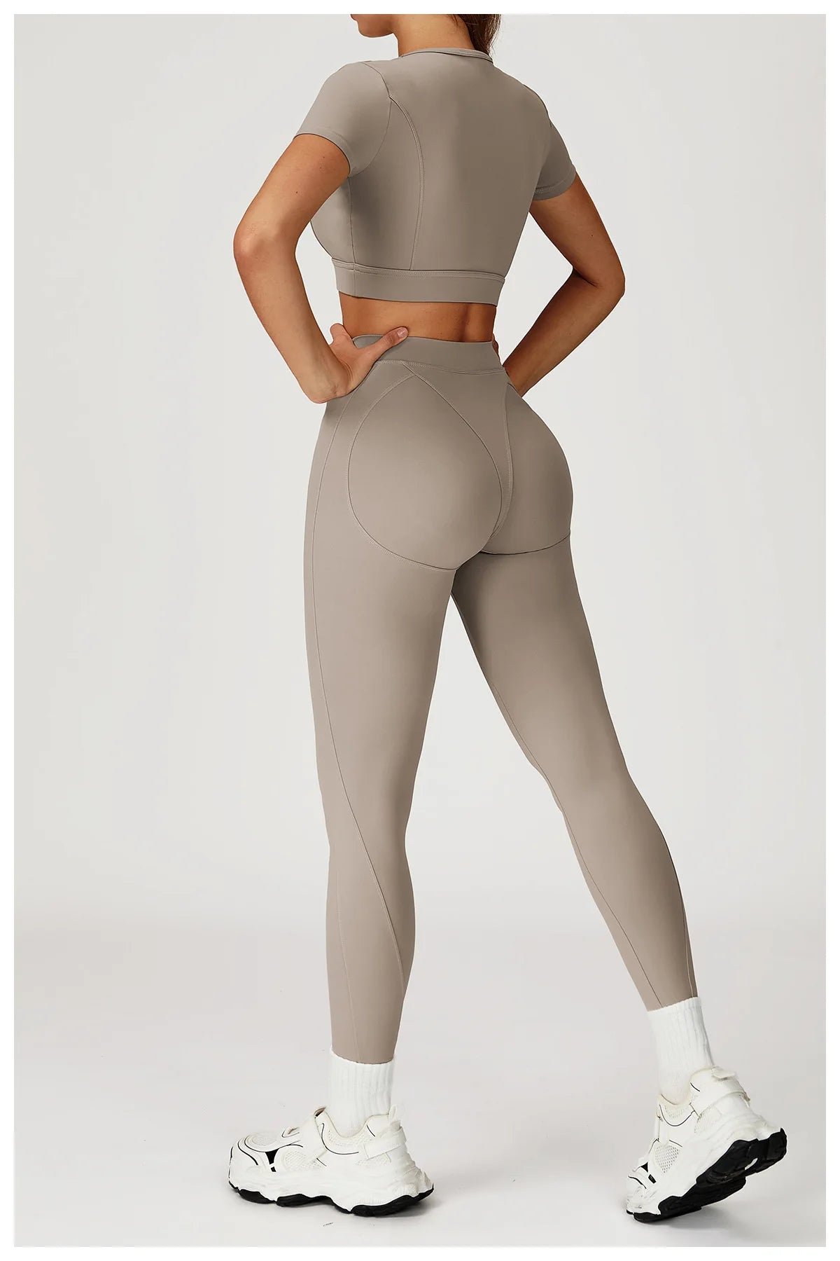 2PCS Yoga Set Gym Clothes Sportswear Yoga Suits For Women Outfits Fitness Set Tracksuits Sports Bra Gym Long Sleeved Leggings