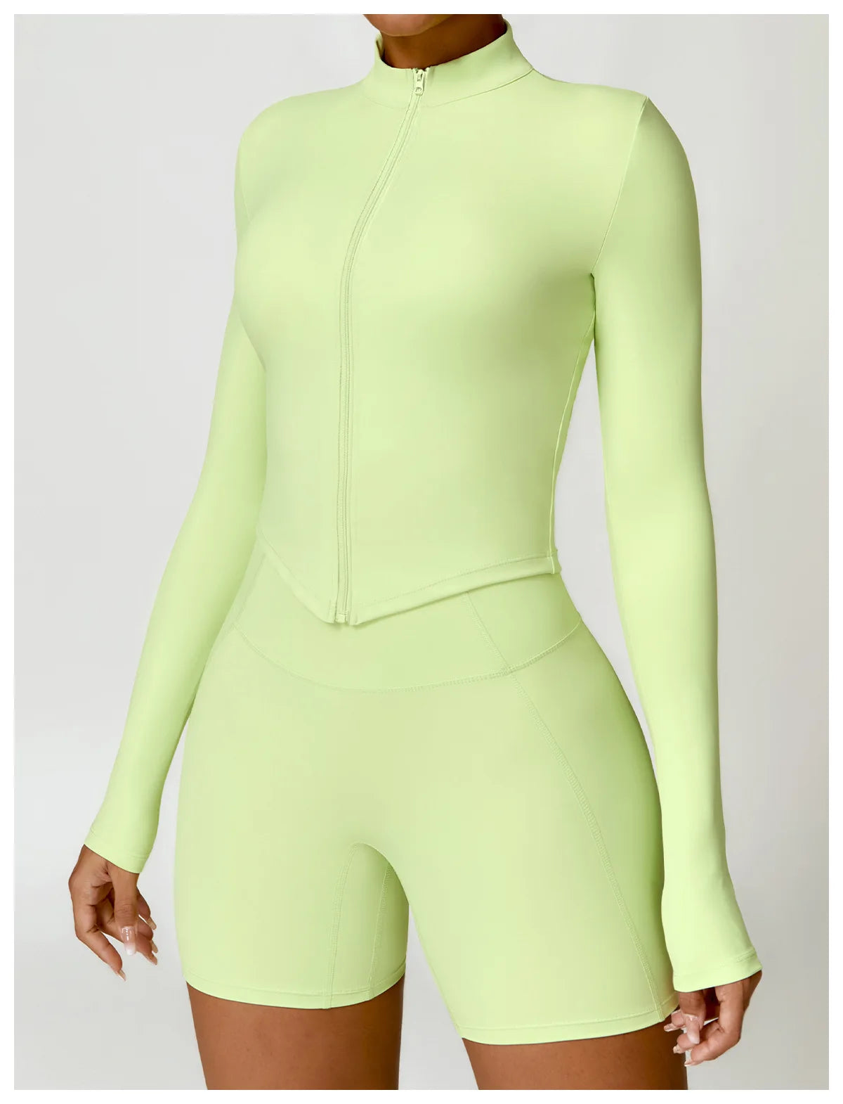 New Running Elasticity Yoga Jacket Zipper Slimming Top Coat Women's Sports Jacket Gym Workout Sports Long Sleeves Women Tights